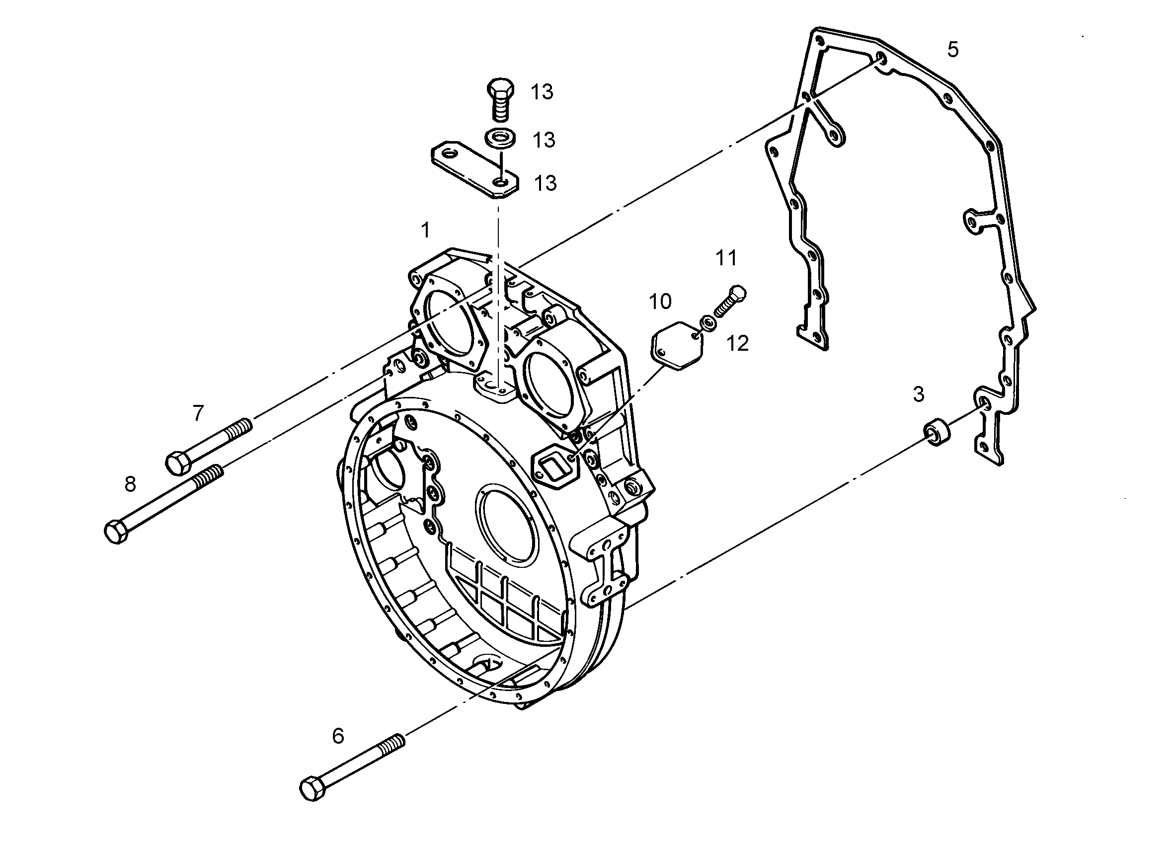 КОРПУС МАХОВИКА SAE 1 9077835 LIEBHERR