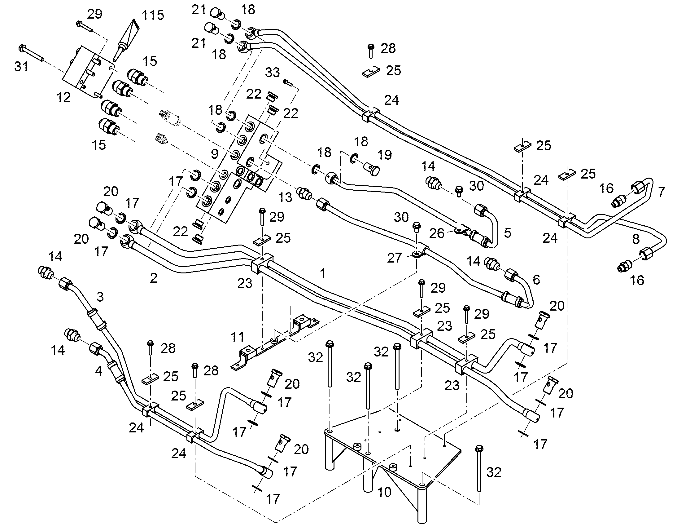 ТОПЛИВОПРОВОД 15X1,5 10147133 LIEBHERR