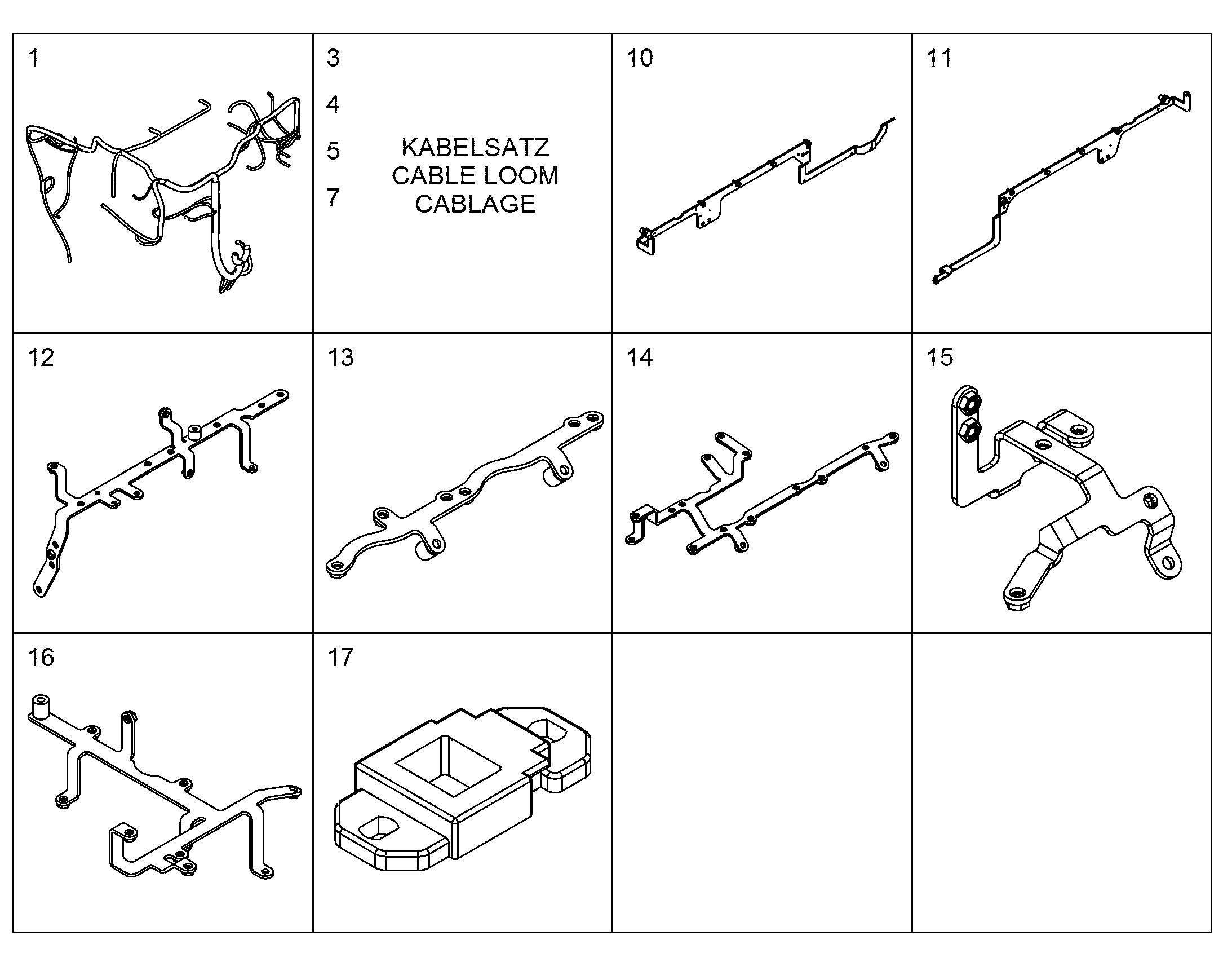 КОМПЛЕКТ КАБЕЛЕЙ WL710 10441308 LIEBHERR