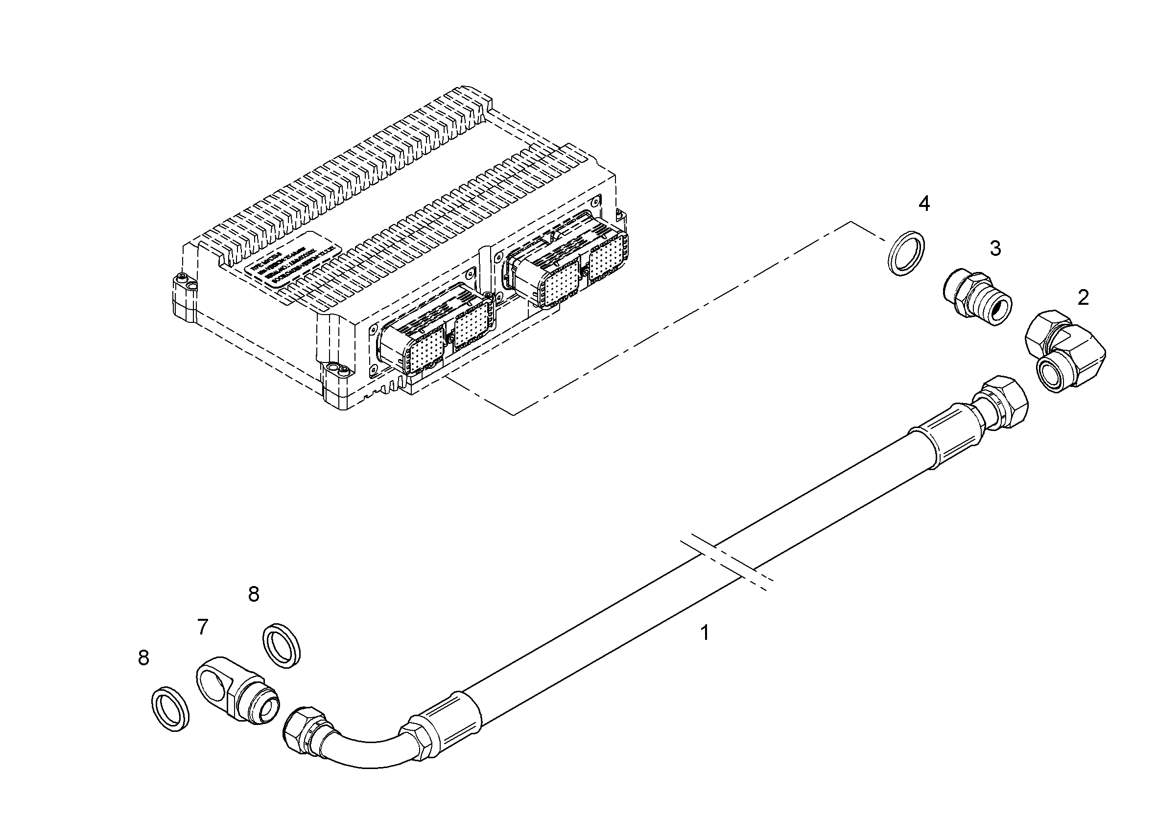 ШЛАНГОПРОВОД 10X1200 10115735 LIEBHERR