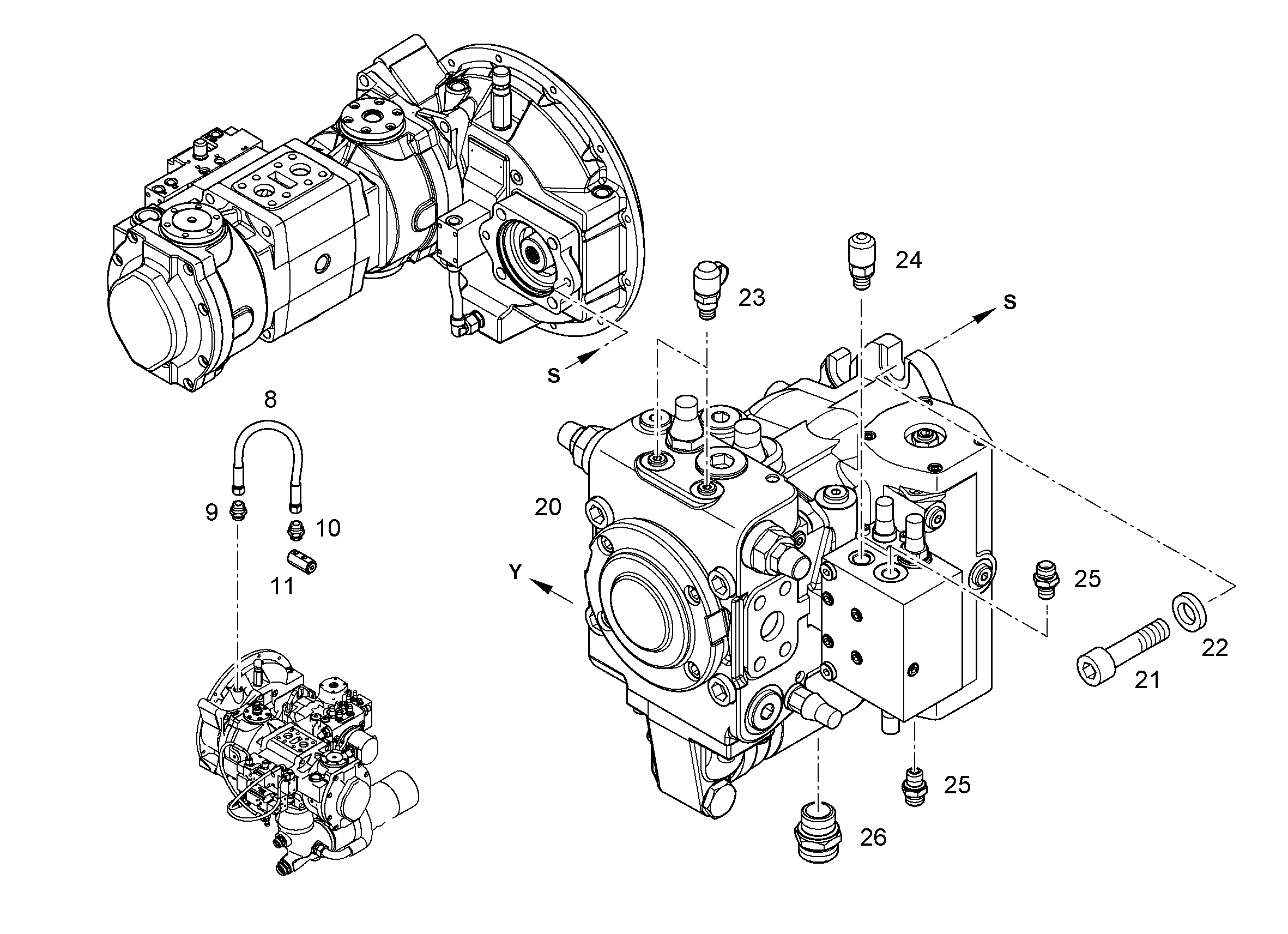 НАСОС АКСИАЛЬНОПОРШНЕВОЙ A4VG 71cm³/U 10286642 LIEBHERR