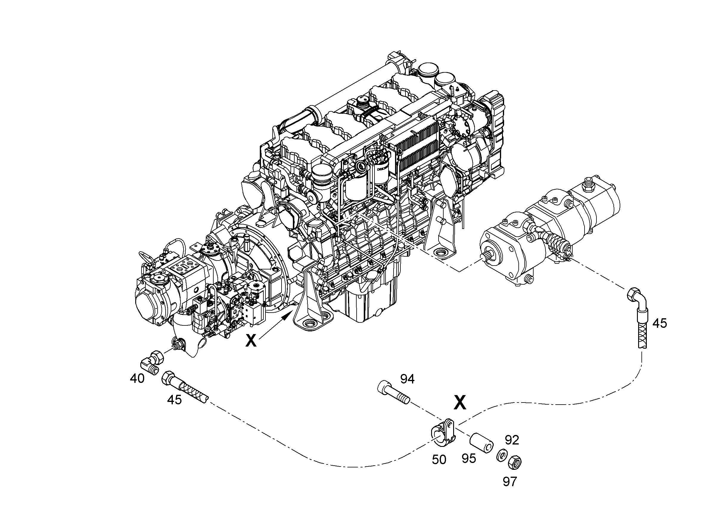 ШЛАНГ 25X1500 10018455 LIEBHERR