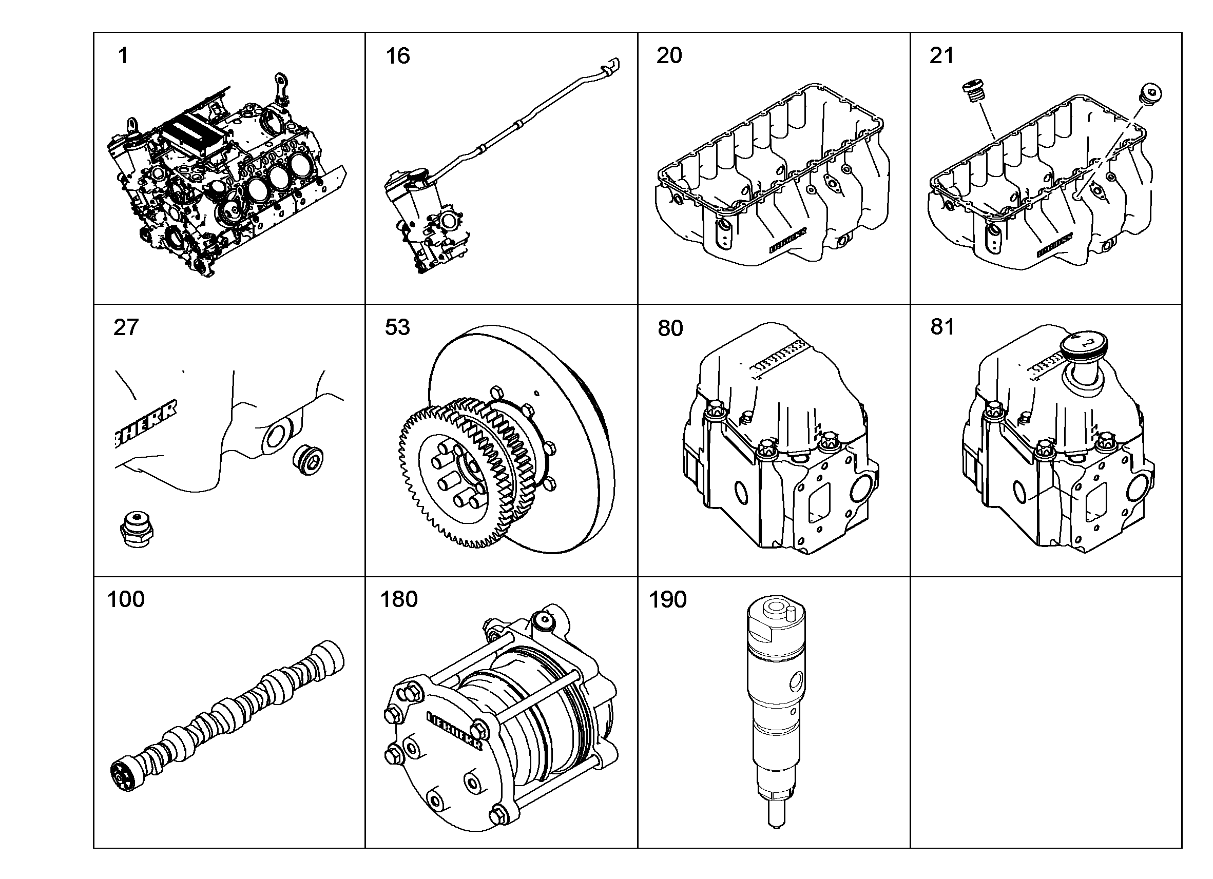 ПРОБКА МАСЛОСЛИВНАЯ 10115554 LIEBHERR