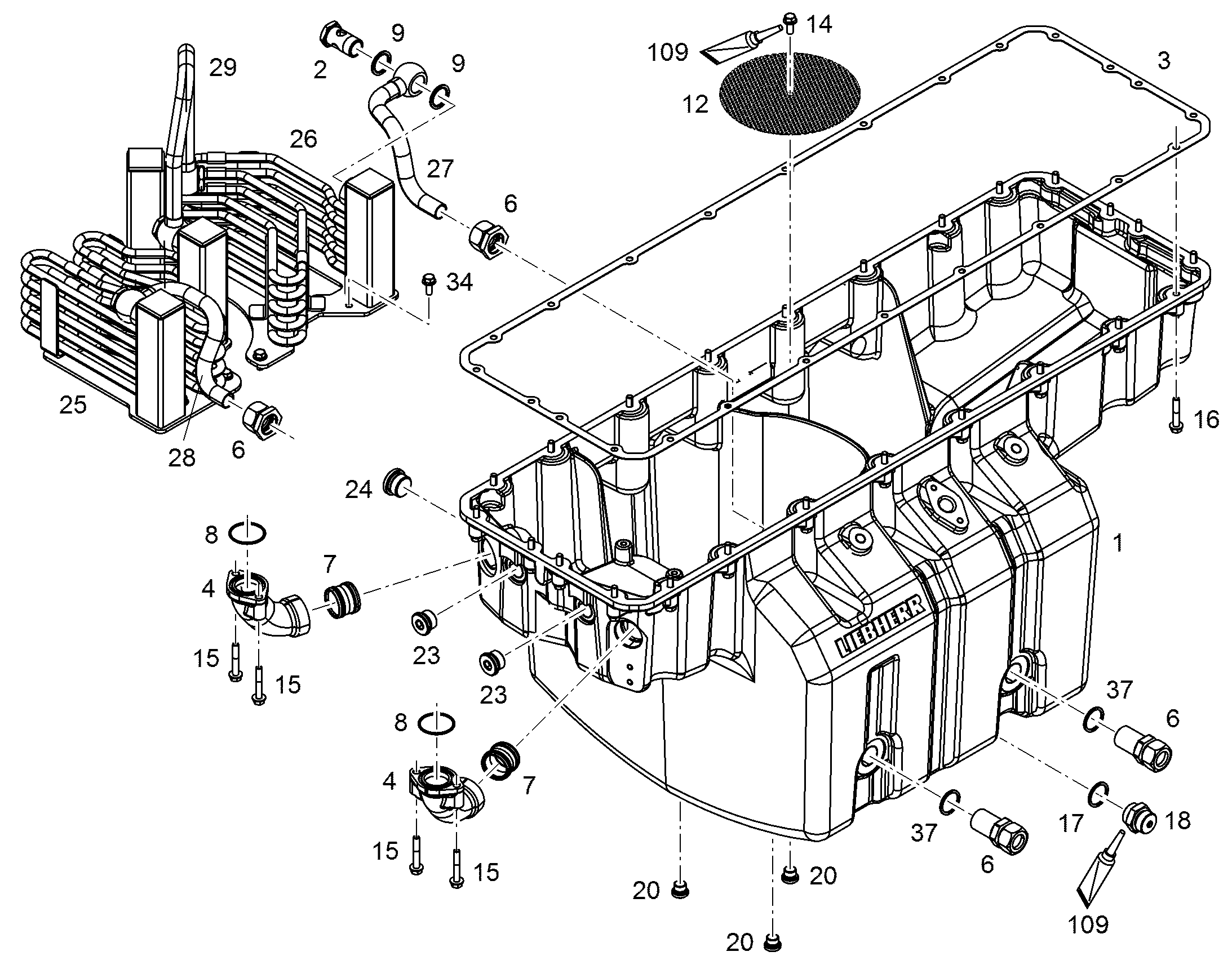 ВАННА МАСЛЯННАЯ 10152584 LIEBHERR