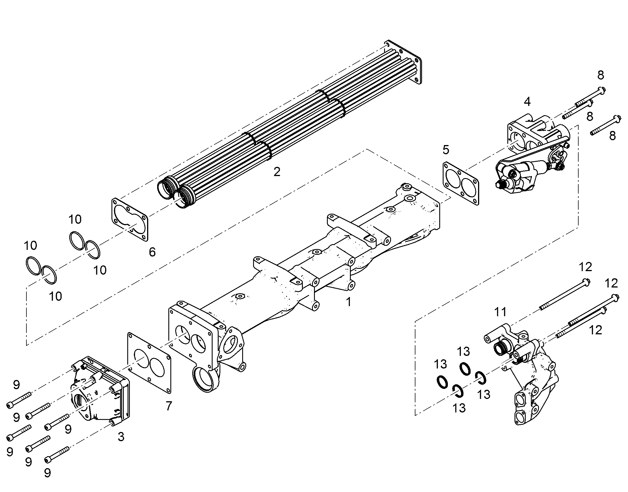 КОРПУС РАДИАТОРА D936 EAGR 10119017 LIEBHERR