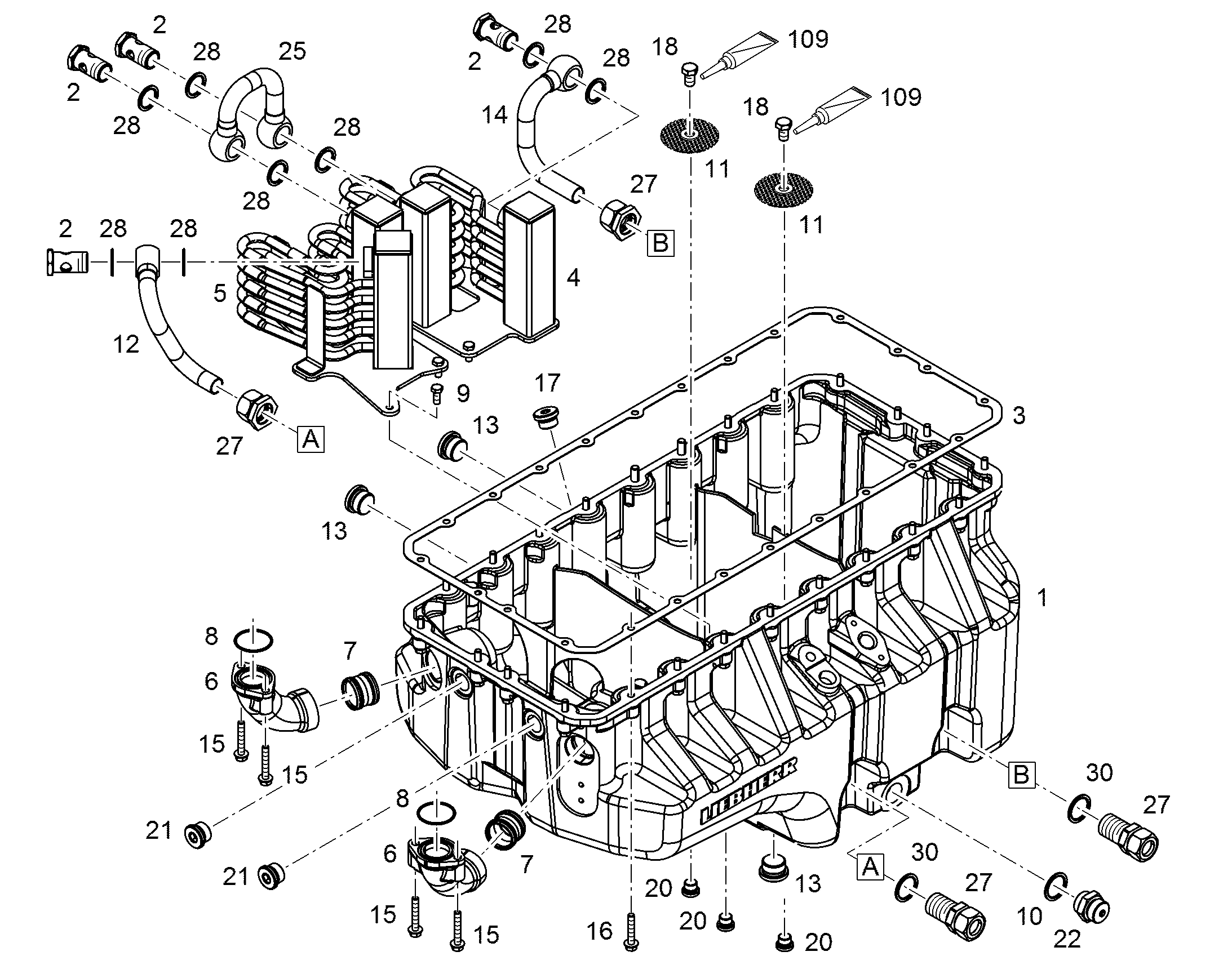 ВАННА МАСЛЯННАЯ 10153405 LIEBHERR