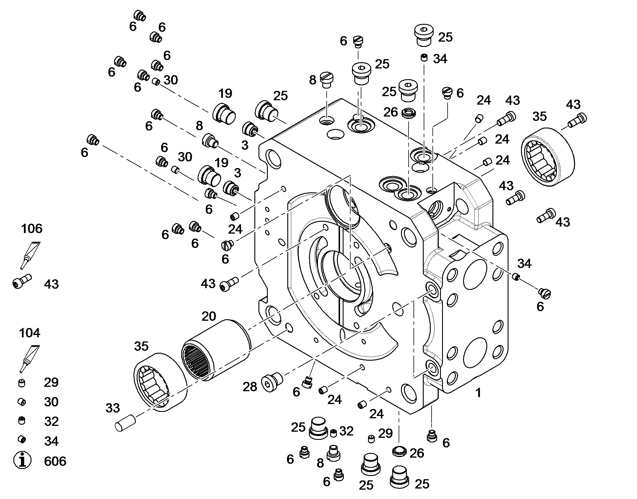 КАБЕЛЬНАЯ СТОЙКА СО ВТУЛКОЙ NG 165-165 (D) 10123052 LIEBHERR