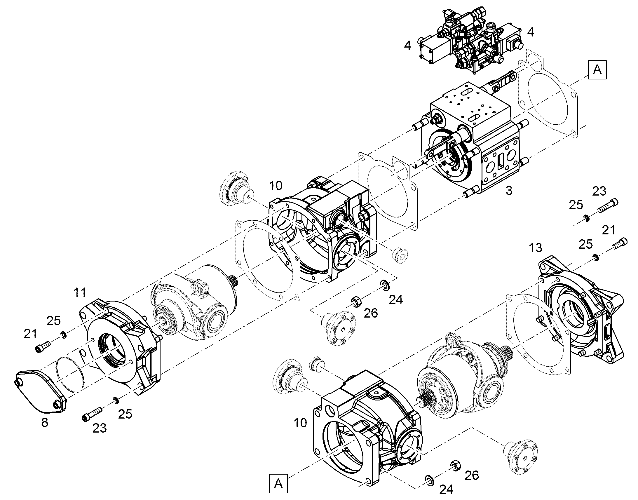 КОРПУС СОЕДИНИТЕЛЬНЫЙ NG 140 9073233 LIEBHERR