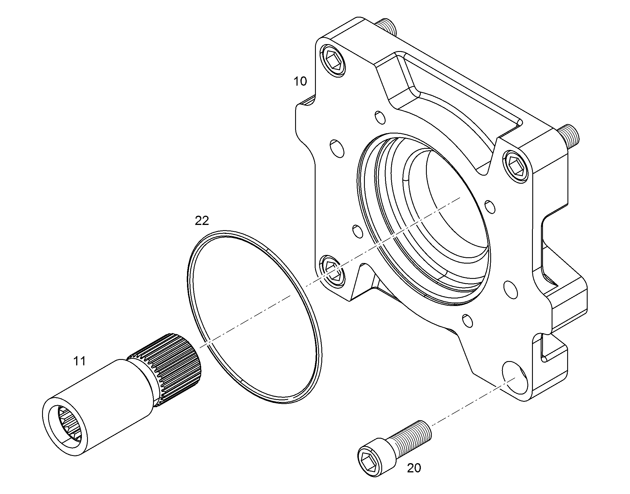 ФЛАНЕЦ ПРОМЕЖУТОЧНЫЙ SAE-C 10154875 LIEBHERR