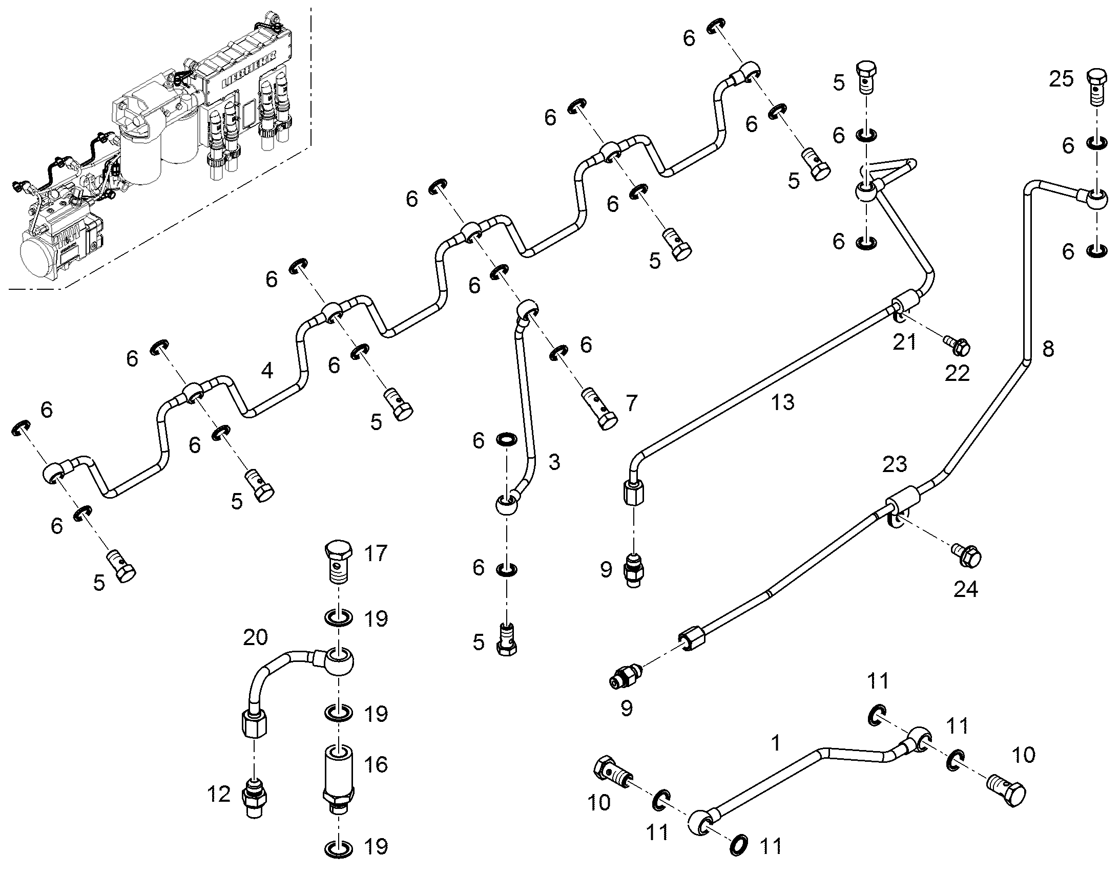 Прижимная пружина 5,60X24,30X46,99 7382068 LIEBHERR