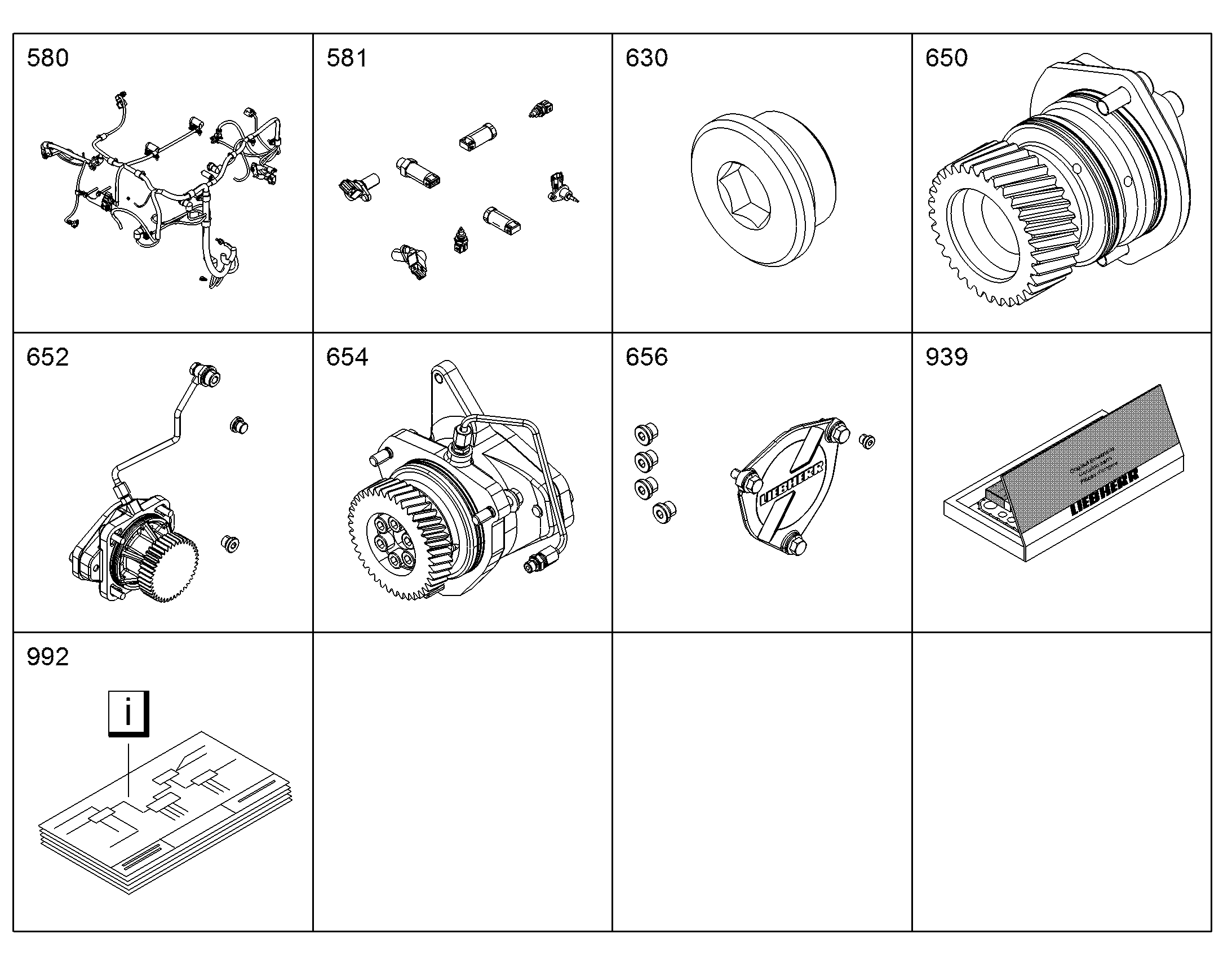 ЭЛЕКТРИКА ДВИГАТЕЛЯ D936 A7 MOTOR 10141146 LIEBHERR