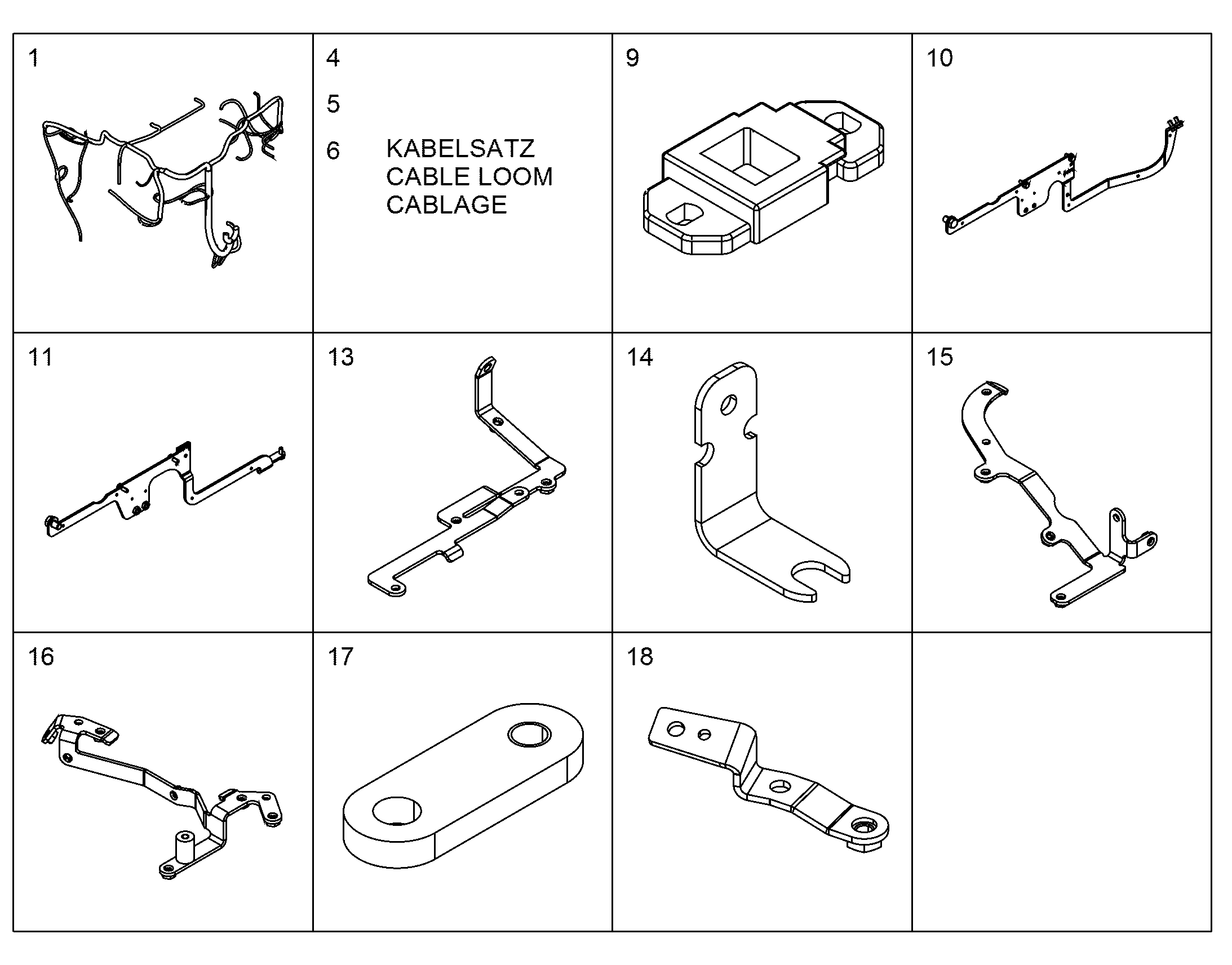 КОМПЛЕКТ КАБЕЛЕЙ WL712 10146313 LIEBHERR