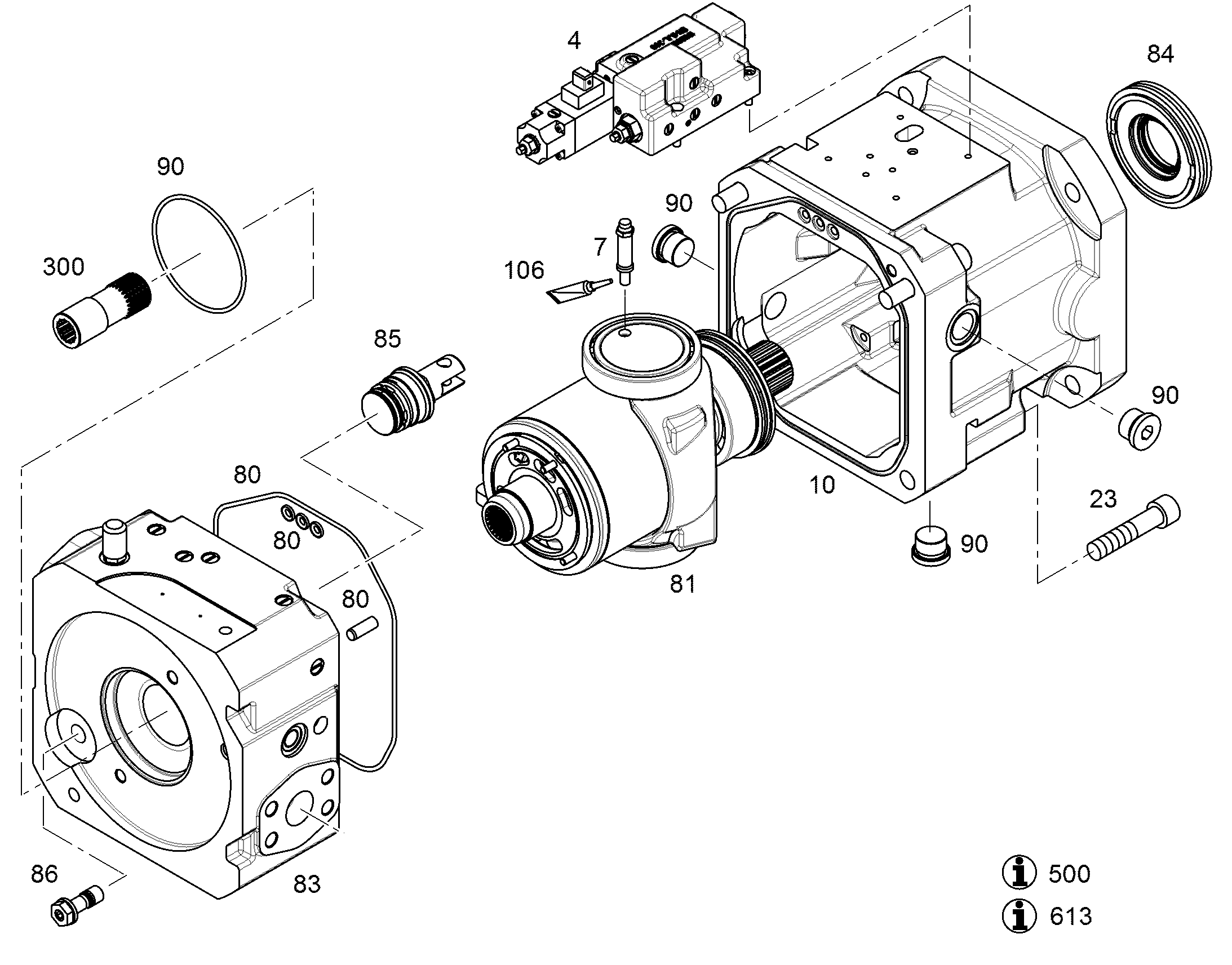 МОНТ. КОМПЛЕКТ СКВОЗНОЙ ПРИВОД SAE D 10146831 LIEBHERR
