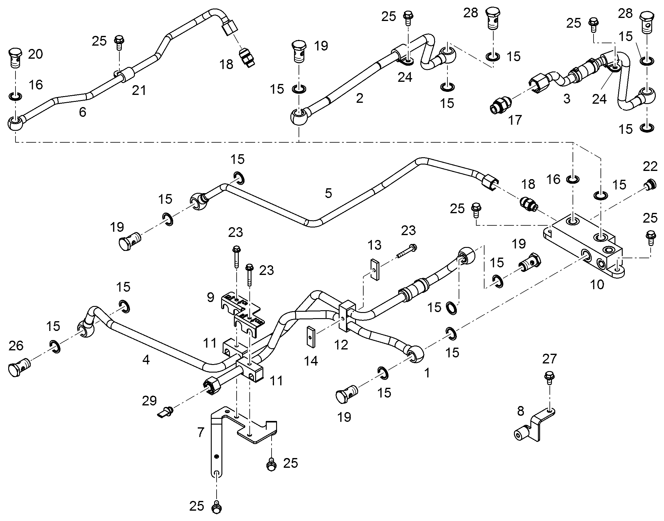 ТОПЛИВОПРОВОД 15X1,5 10148409 LIEBHERR