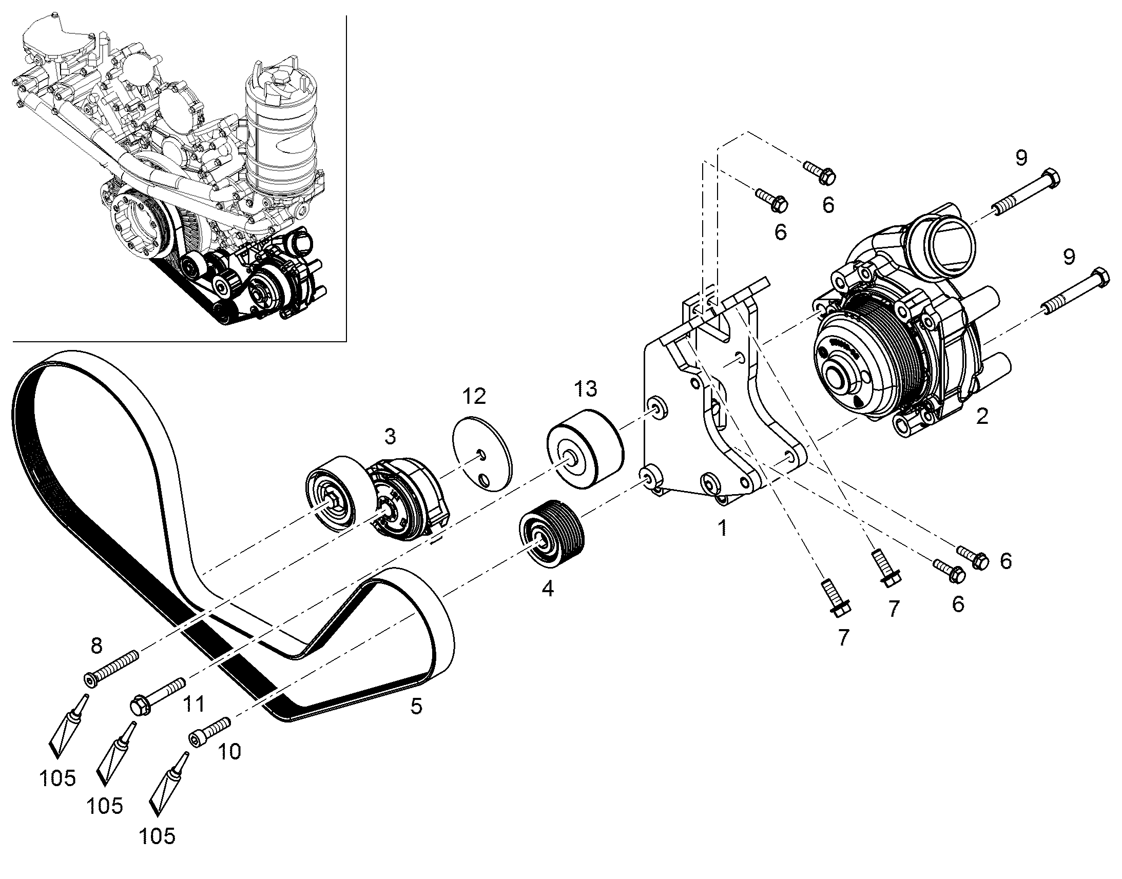 РЕМЕНЬ КЛИНОВОЙ 10152871 LIEBHERR