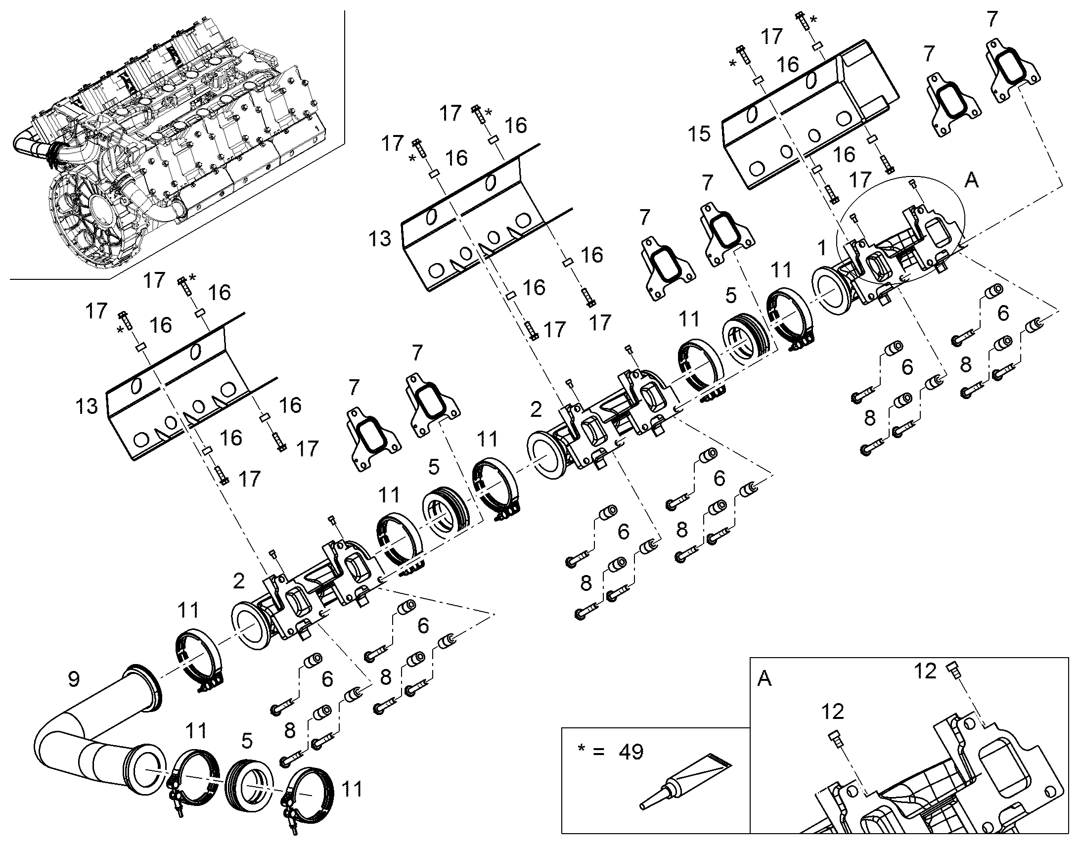 СТЯЖНОЙ ХОМУТ d=102/105X18 10144932 LIEBHERR
