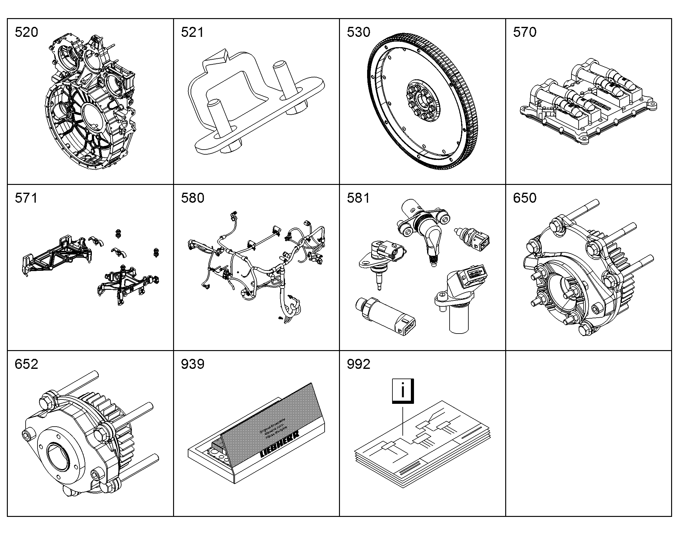 ЭЛЕКТРИКА ДВИГАТЕЛЯ D9508 A7 10147633 LIEBHERR
