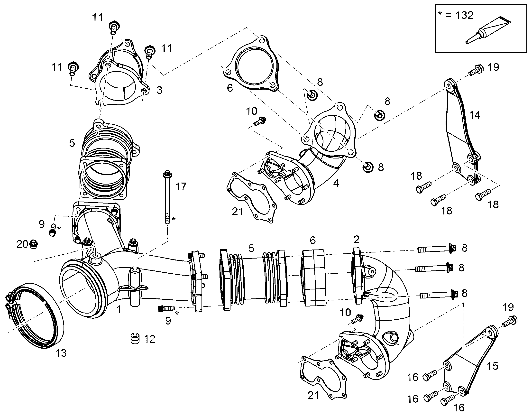 ЗАГЛУШКА РЕЗЬБОВАЯ M14X1,5 X5CrNi18-10 10128874 LIEBHERR
