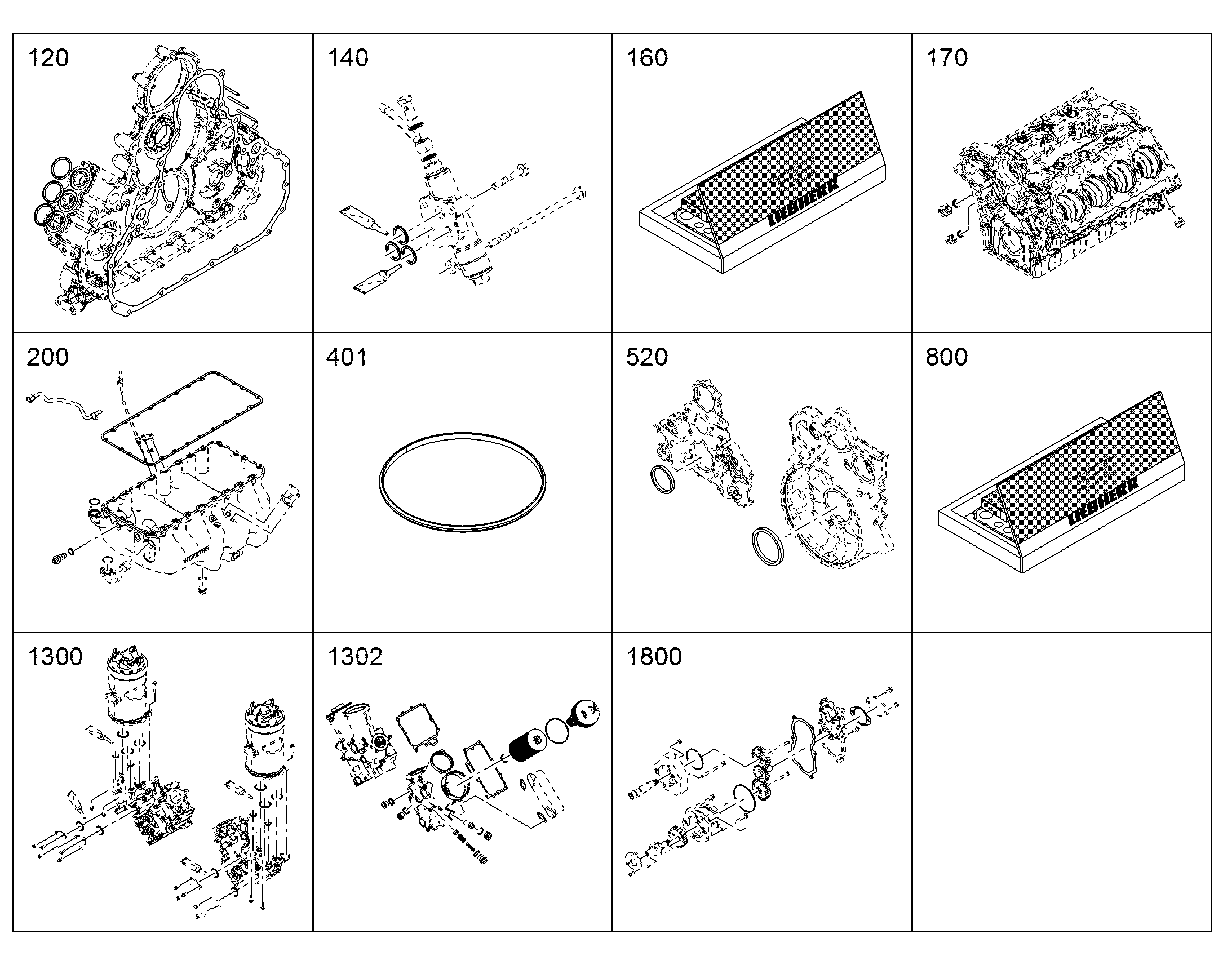 КОМПЛ.УПЛОТНЕНИЙ -ПОДДОН МАСЛА D9512 A7-04 10150718 LIEBHERR