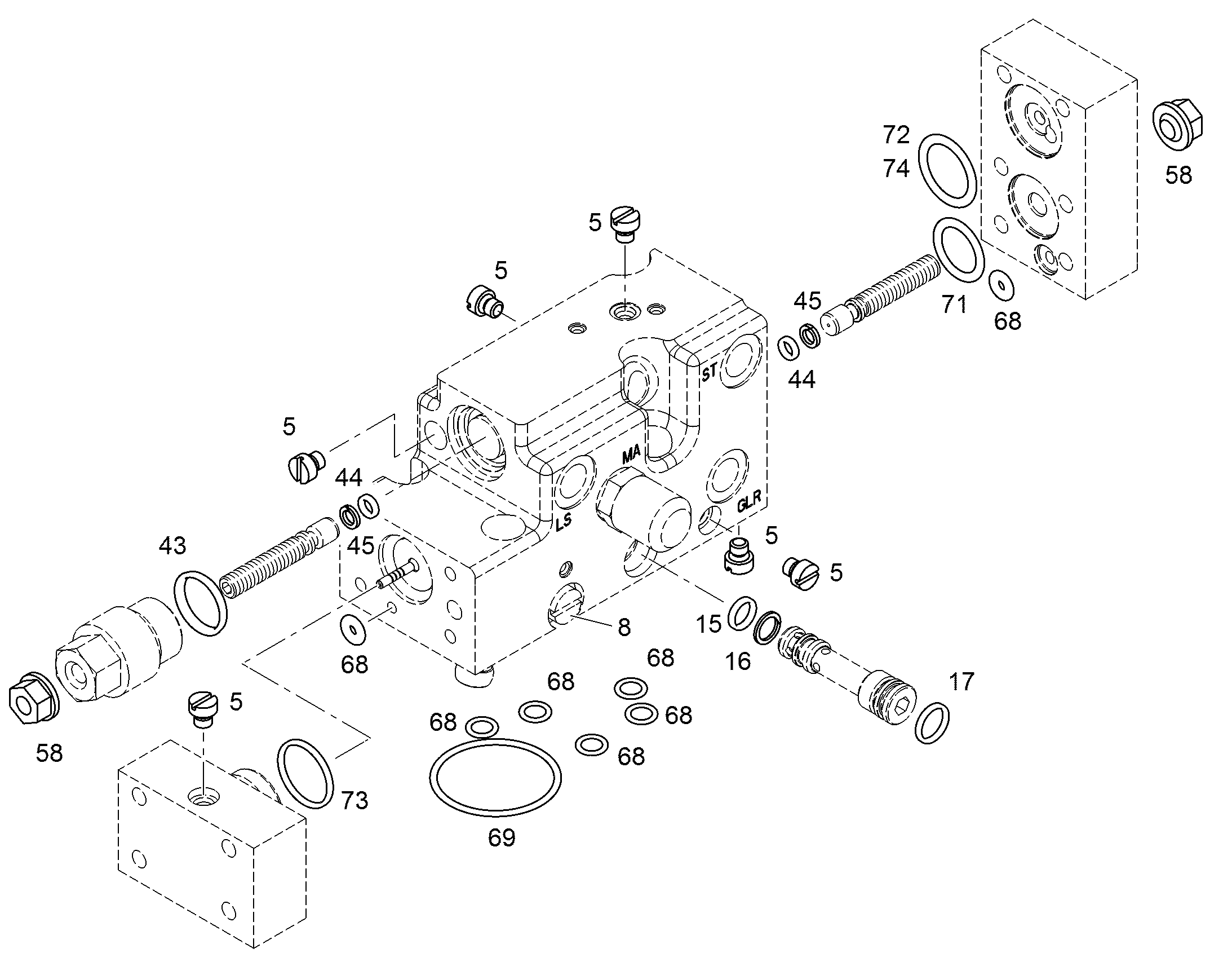УПЛОТНИТЕЛЬНОЕ КОЛЬЦО ISO 3601-1 21,89X2,62 7380578 LIEBHERR