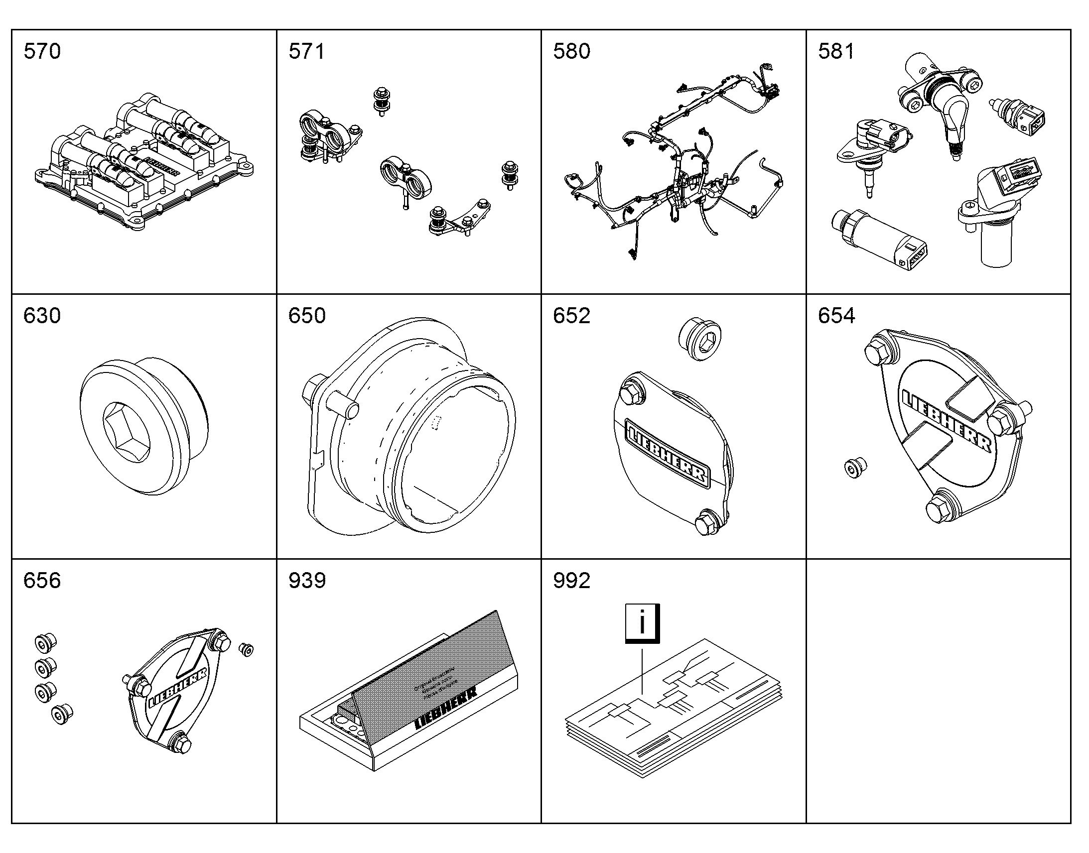ЭЛЕКТРИКА ДВИГАТЕЛЯ D936 A7 11349386 LIEBHERR