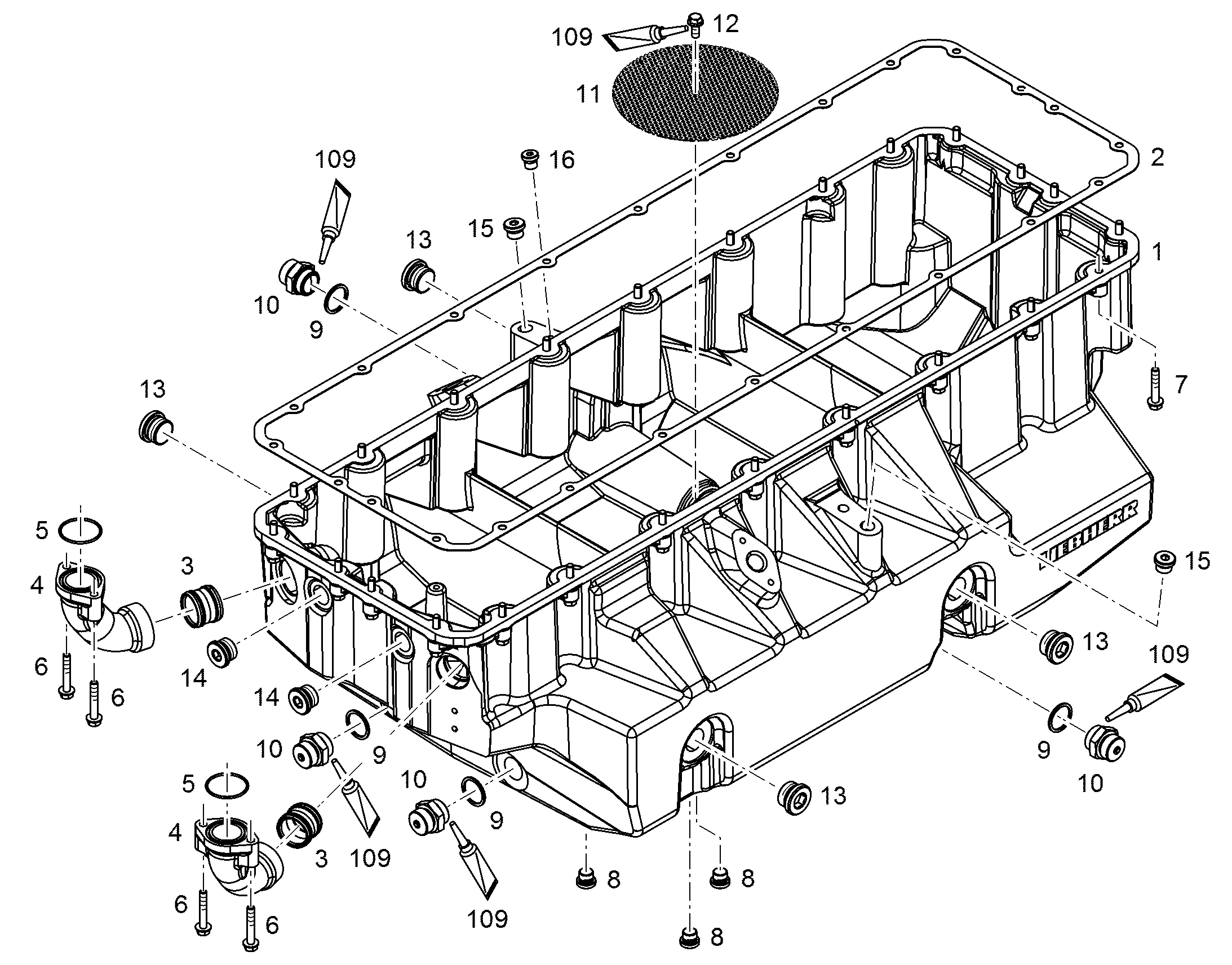ВАННА МАСЛЯННАЯ 10155259 LIEBHERR