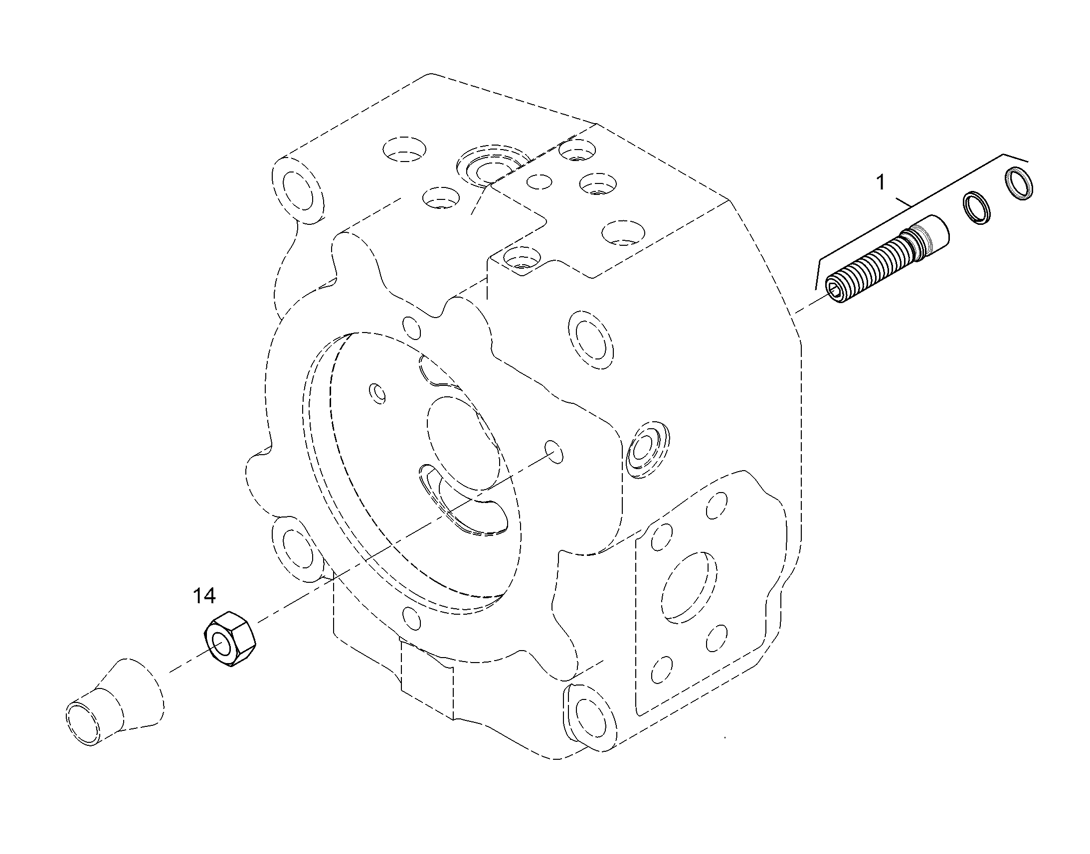 LIMIT STOP SCREW PRE-ASS. M12X43,5X8 12865497 LIEBHERR