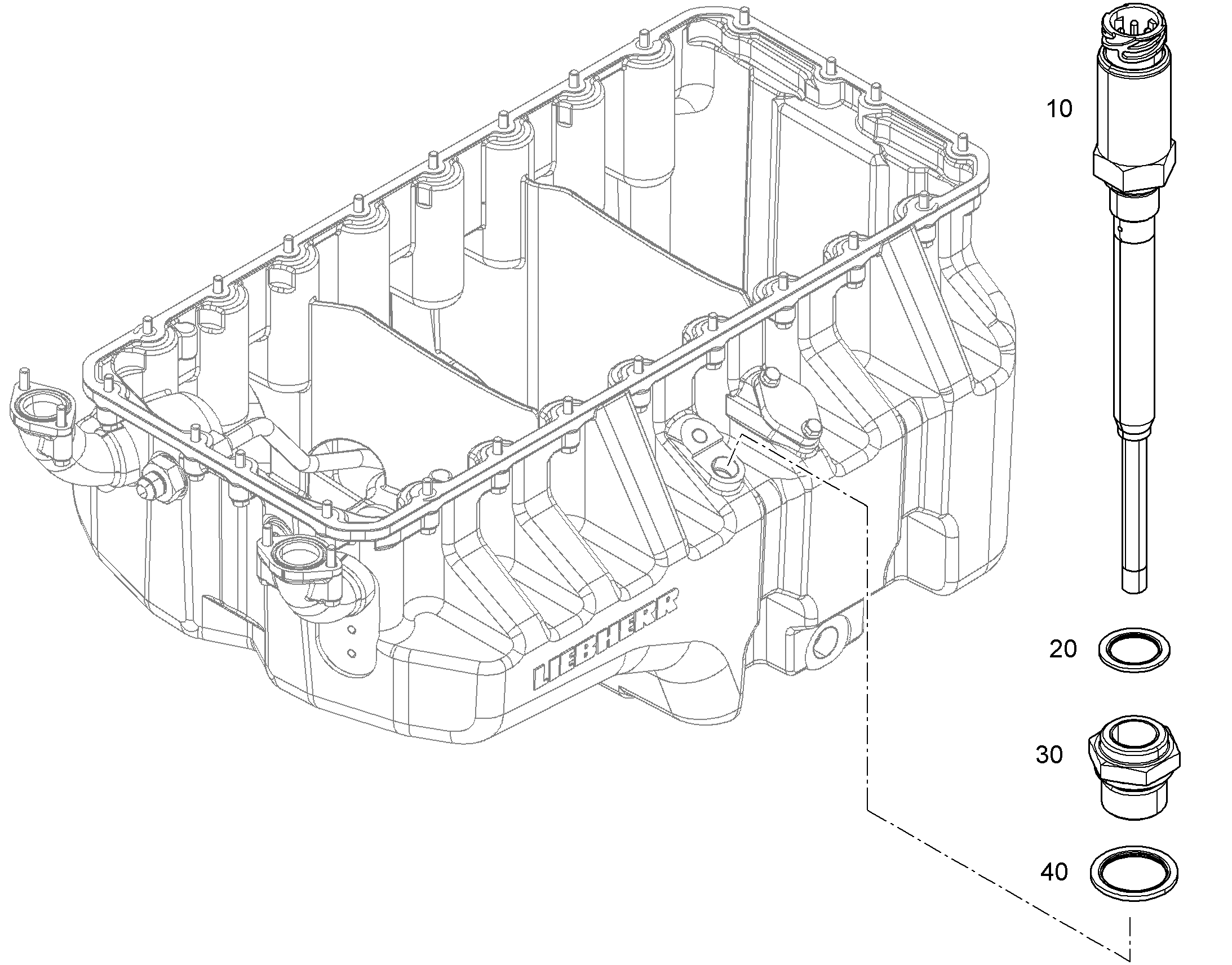 ШТУТЦЕР M24X1,5/M18X1,5 10129344 LIEBHERR