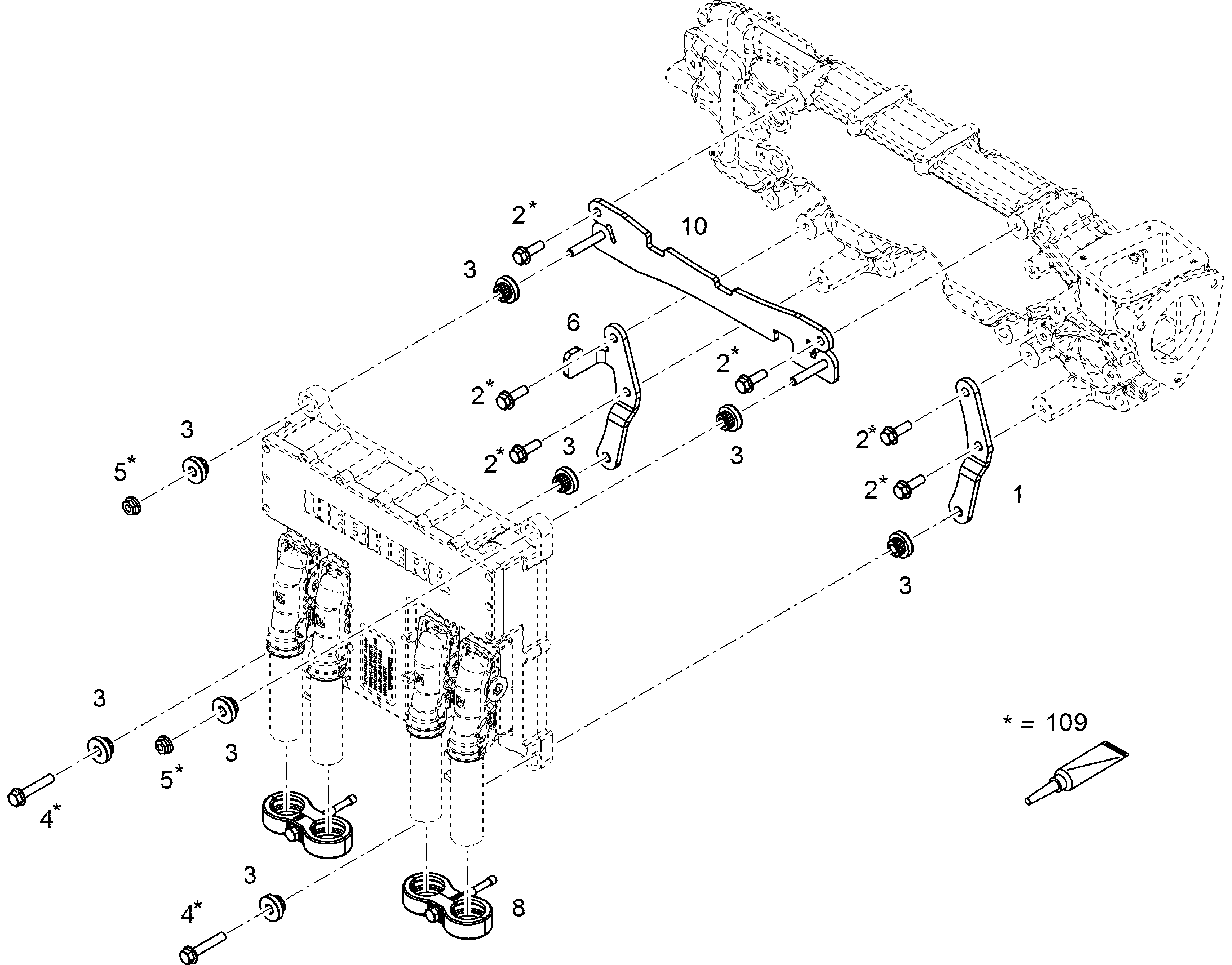 ДЕРЖАТЕЛЬ 10143453 LIEBHERR