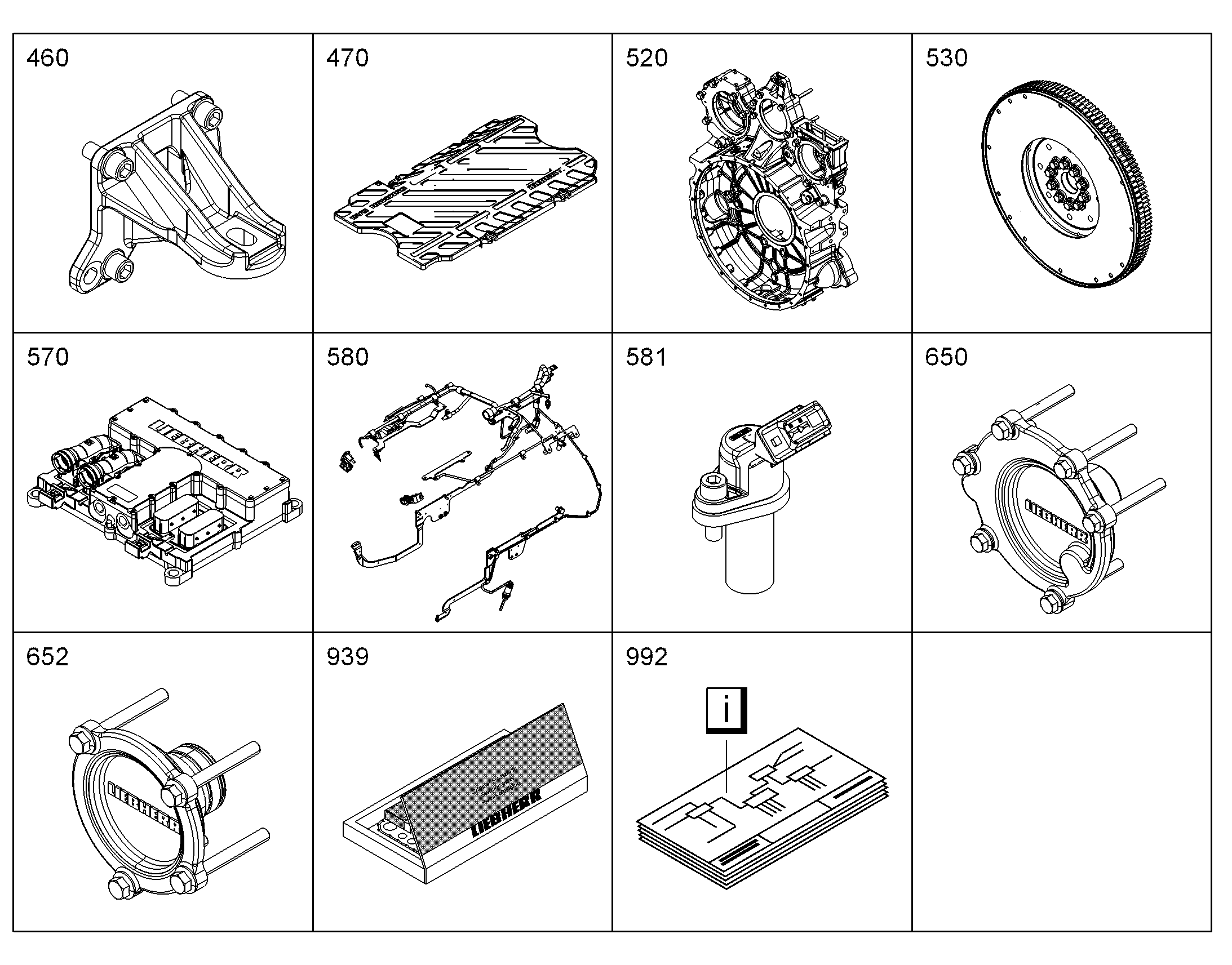 ЭЛЕКТРИКА ДВИГАТЕЛЯ D9508 A7 MOTOR 10118377 LIEBHERR