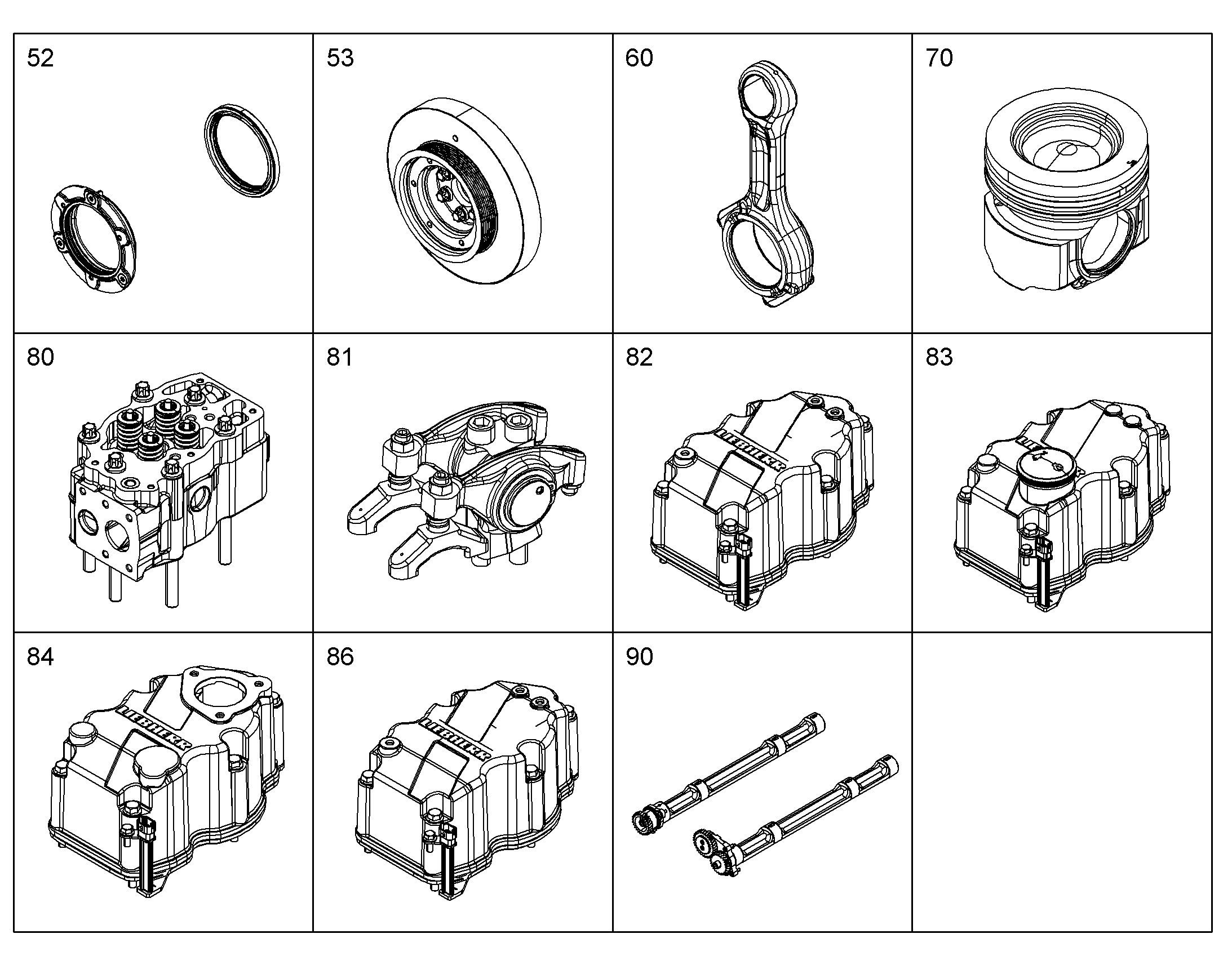 РЕМОНТ ПОРШНЯ В СБОРЕ d=122 12856993 LIEBHERR