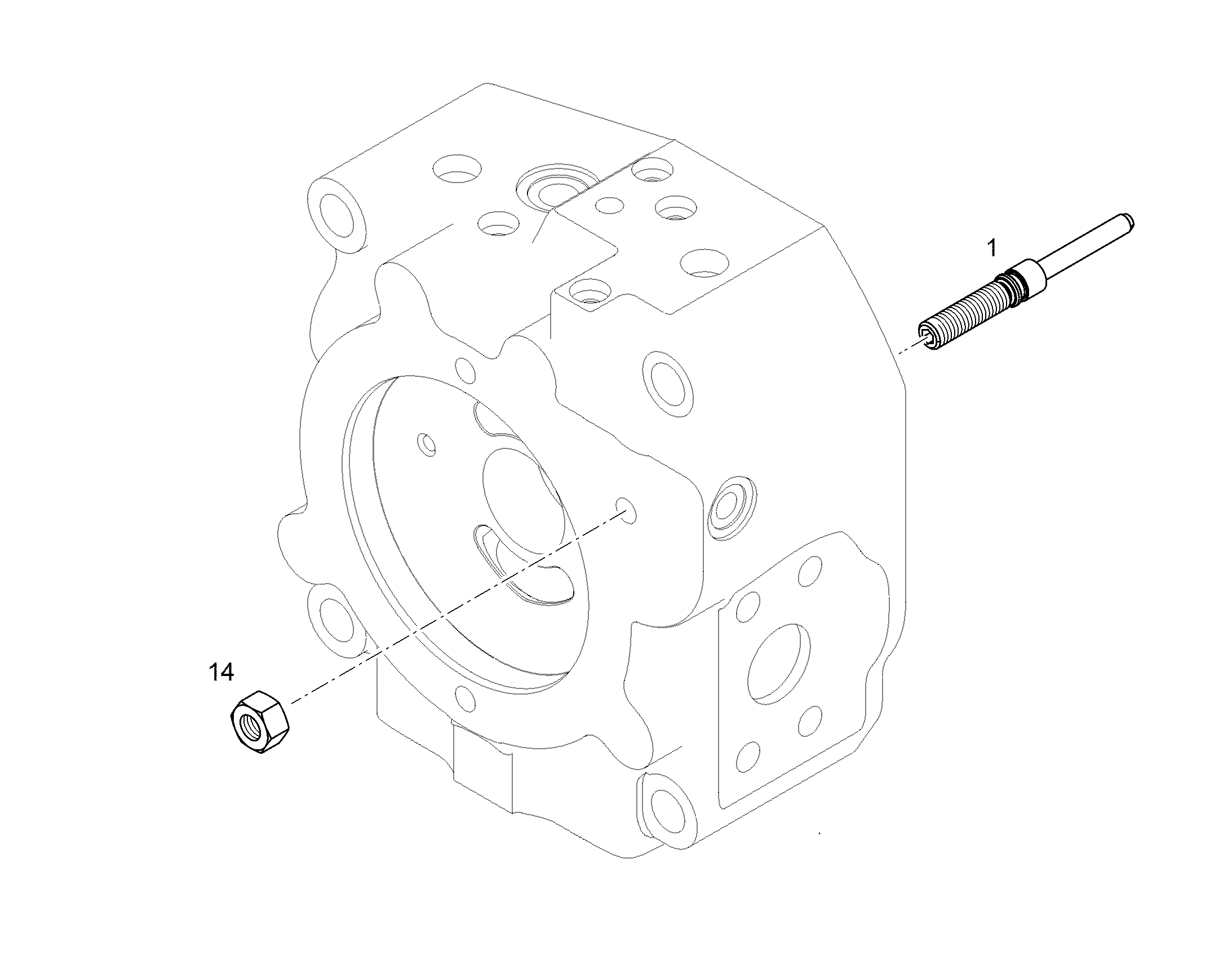 LIMIT STOP SCREW PRE-ASS. M12X33,5X8 12865601 LIEBHERR