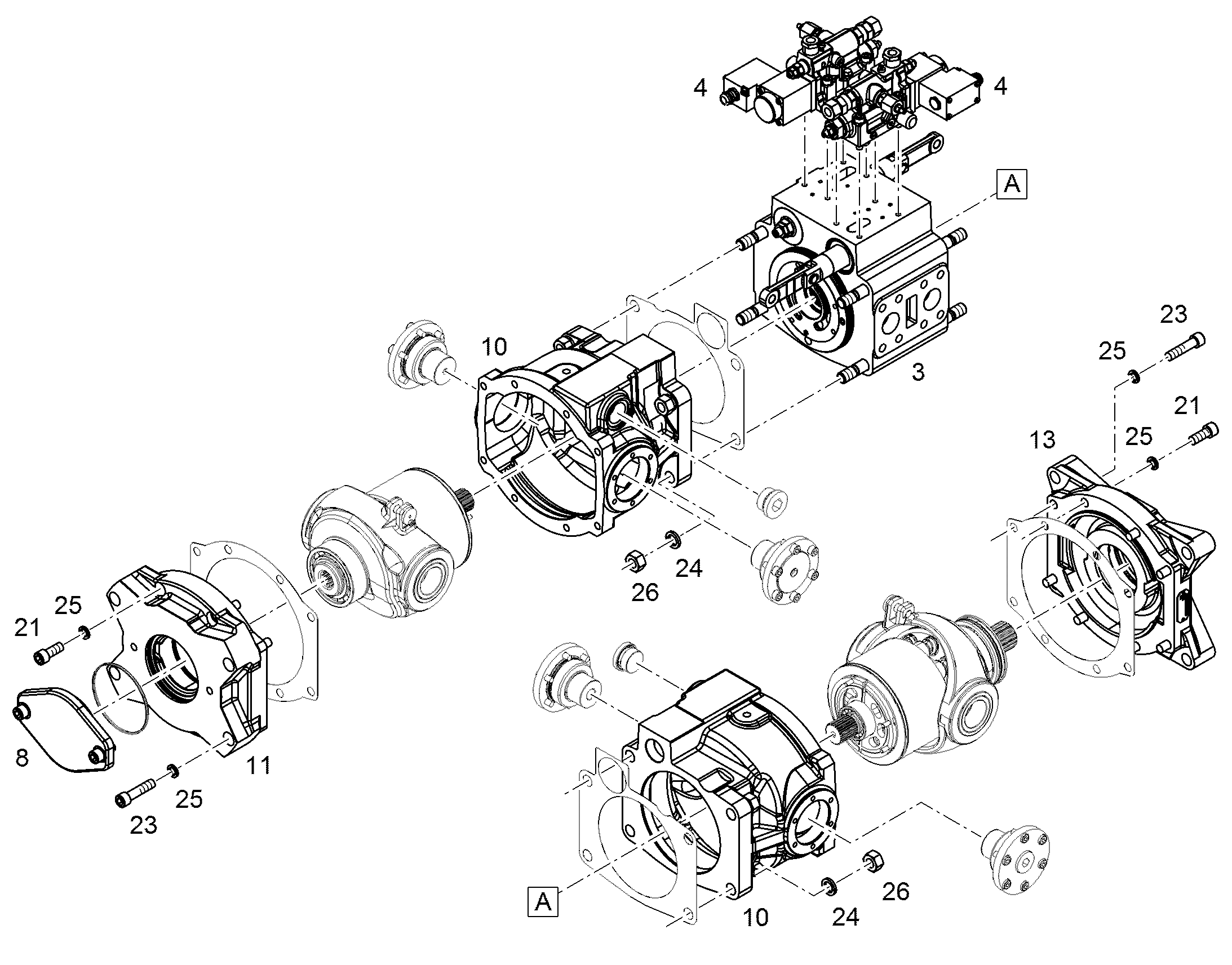 КОРПУС СОЕДИНИТЕЛЬНЫЙ NG 150 9073232 LIEBHERR