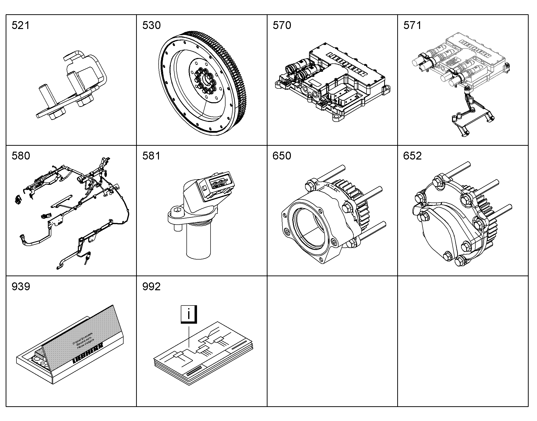 ЭЛЕКТРИКА ДВИГАТЕЛЯ D9508 A7 10137700 LIEBHERR