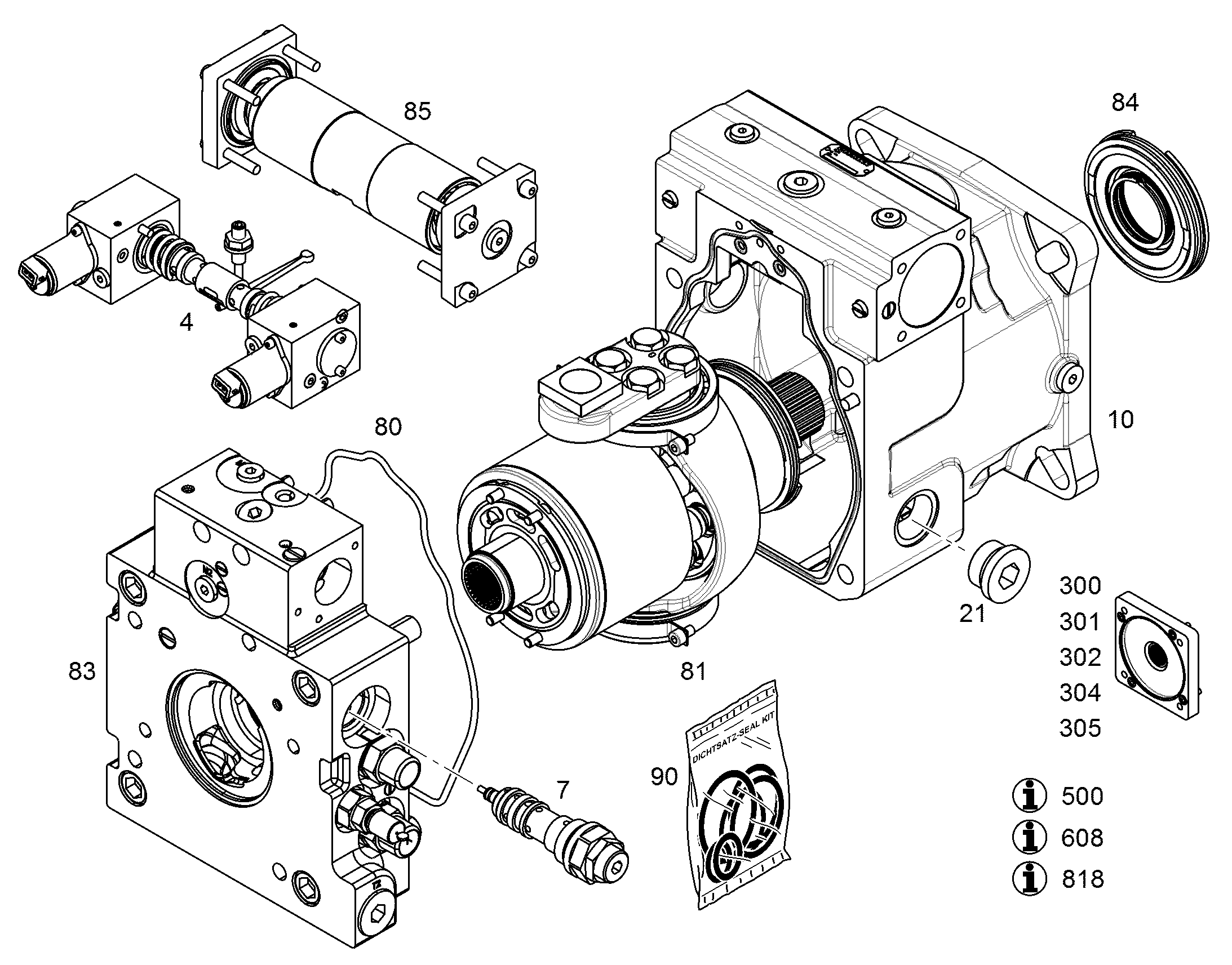 МОНТ. КОМПЛЕКТ СКВОЗНОЙ ПРИВОД SAE C 10132357 LIEBHERR