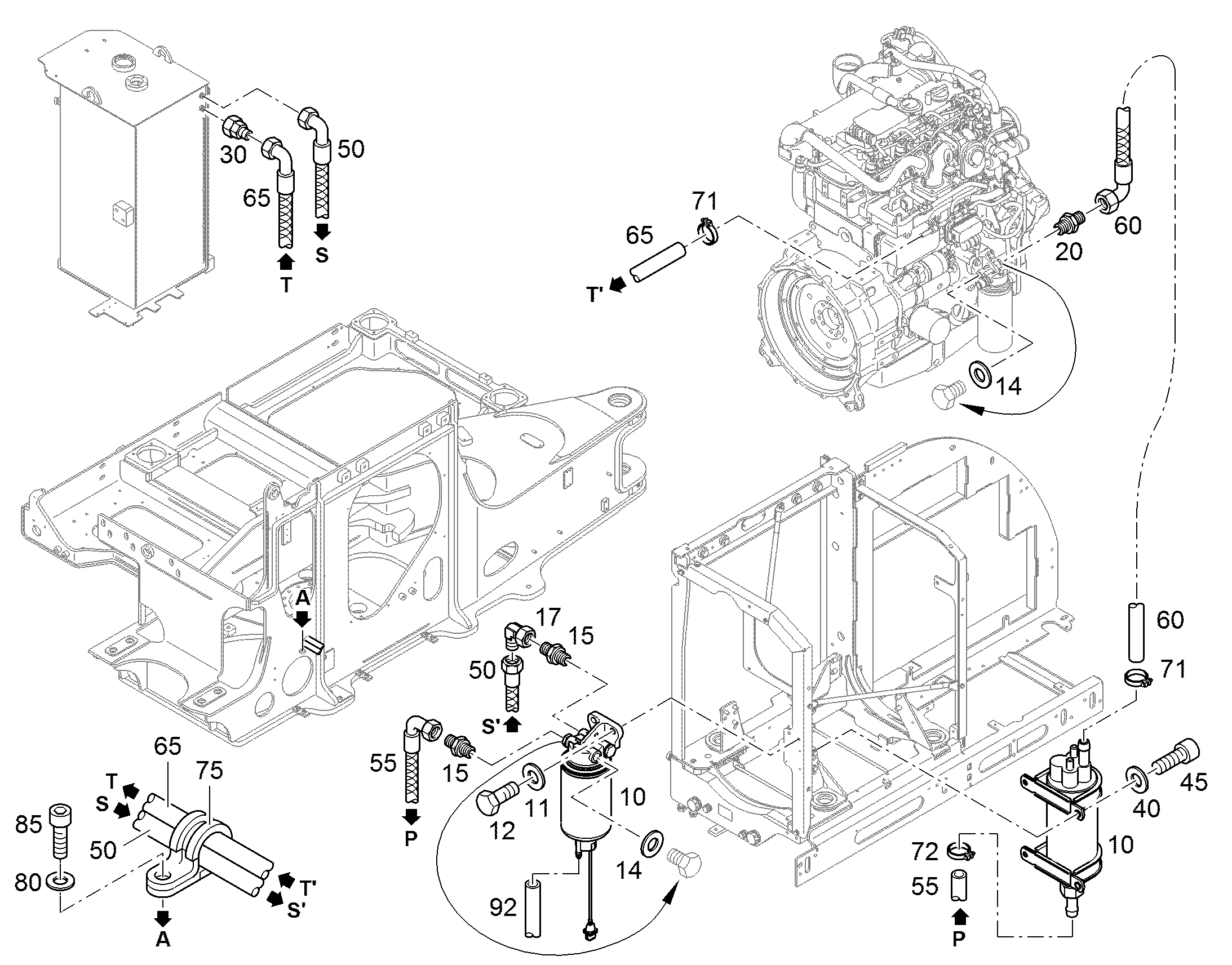 ШЛАНГ ТОПЛИВНЫЙ 10X3300 11347494 LIEBHERR