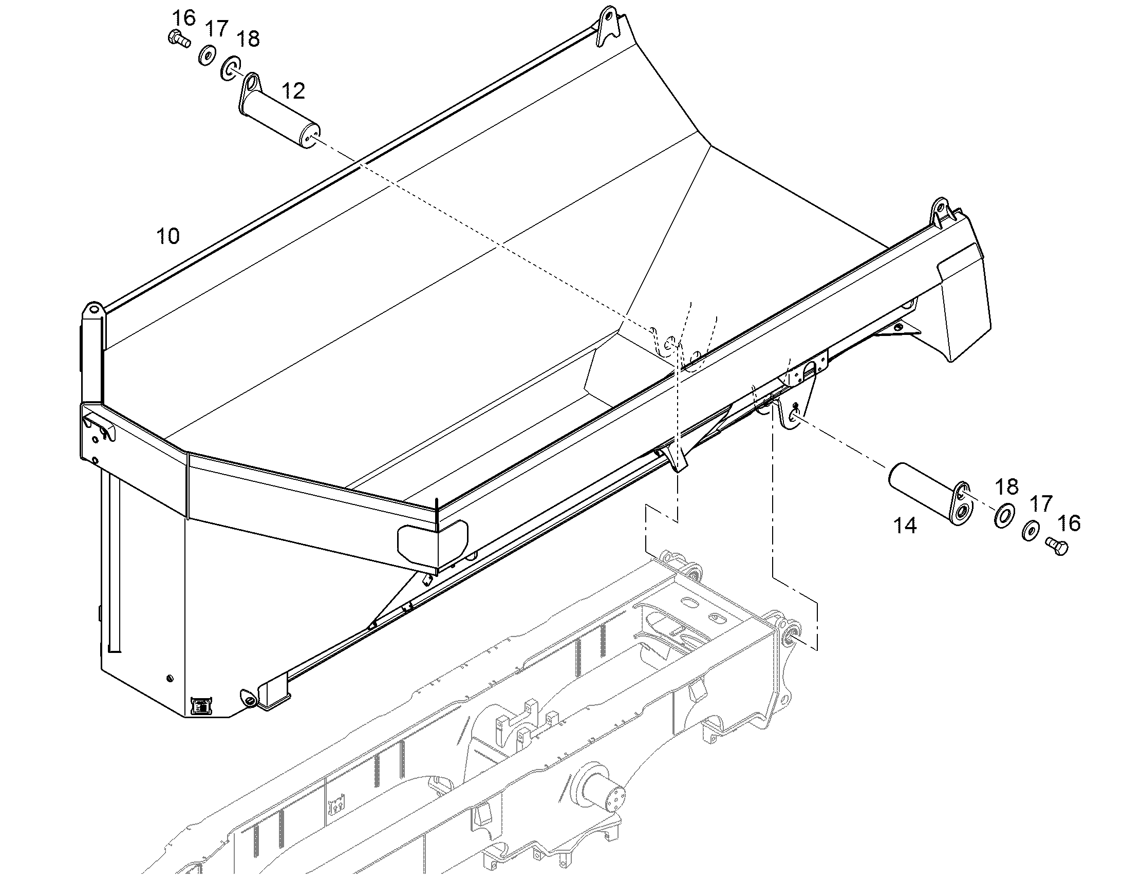 КОВШОВАЯ ПЛАТФОРМА 25 m³ / 40 t 11082133 LIEBHERR