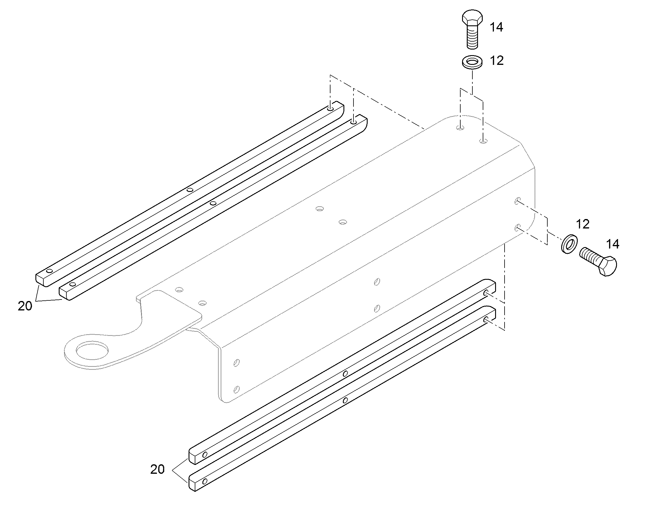 ПЛАНКА НАПРАВЛЯЮШАЯ 20/15X610 94001665 LIEBHERR