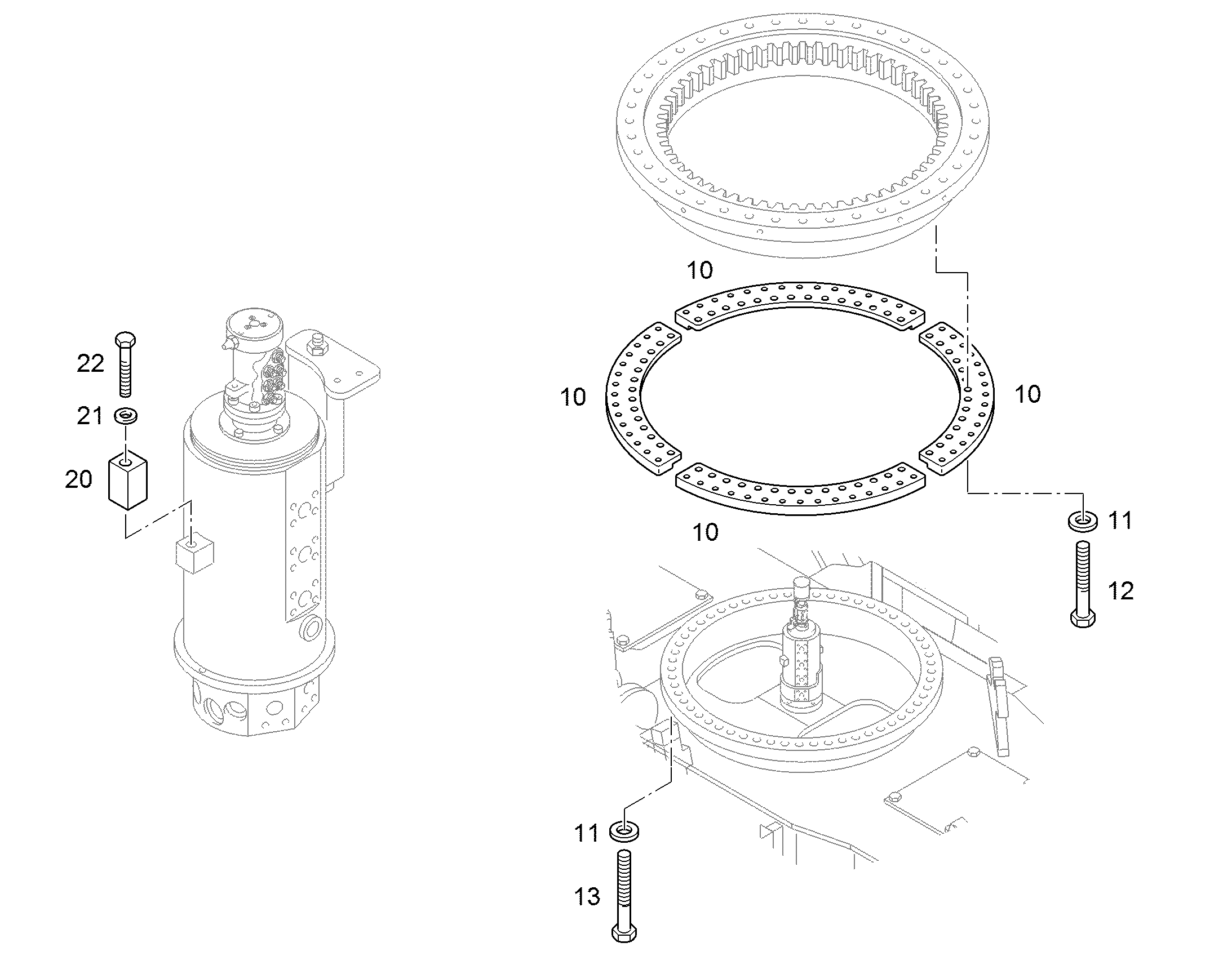 КОЛОДКА ПРИВЕРТНАЯ 9633088 LIEBHERR