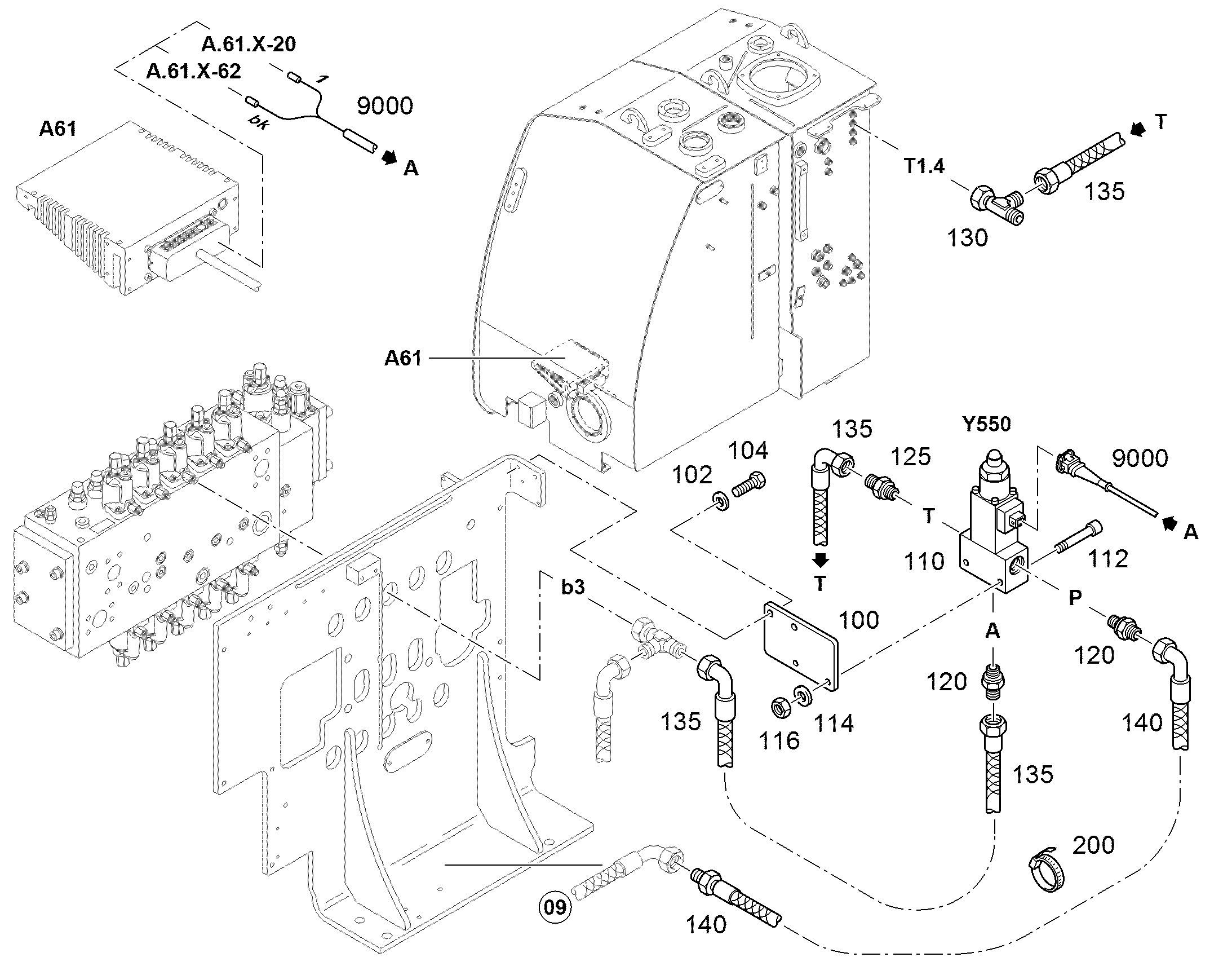 ШЛАНГ УПРАВЛЕНИЯ 8X650 10430322 LIEBHERR
