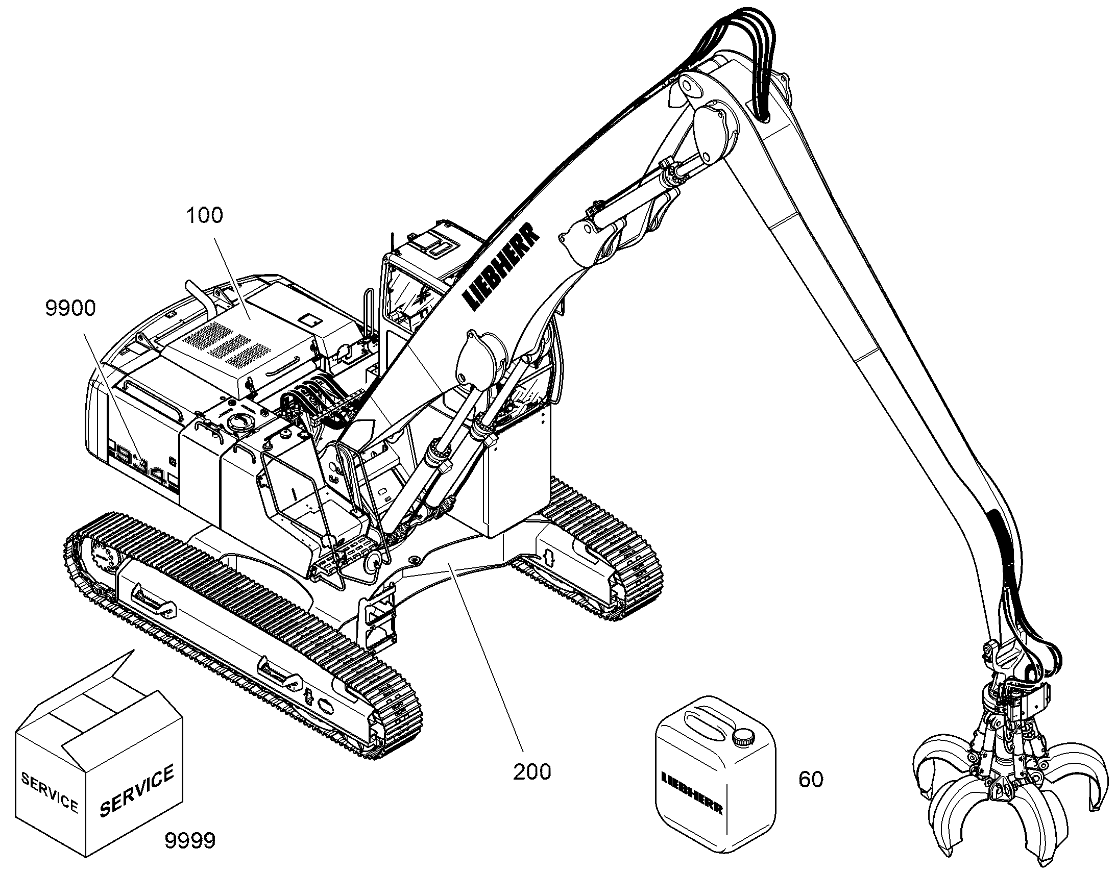 ШАССИ, КОМПЛЕКТ 94096455 LIEBHERR