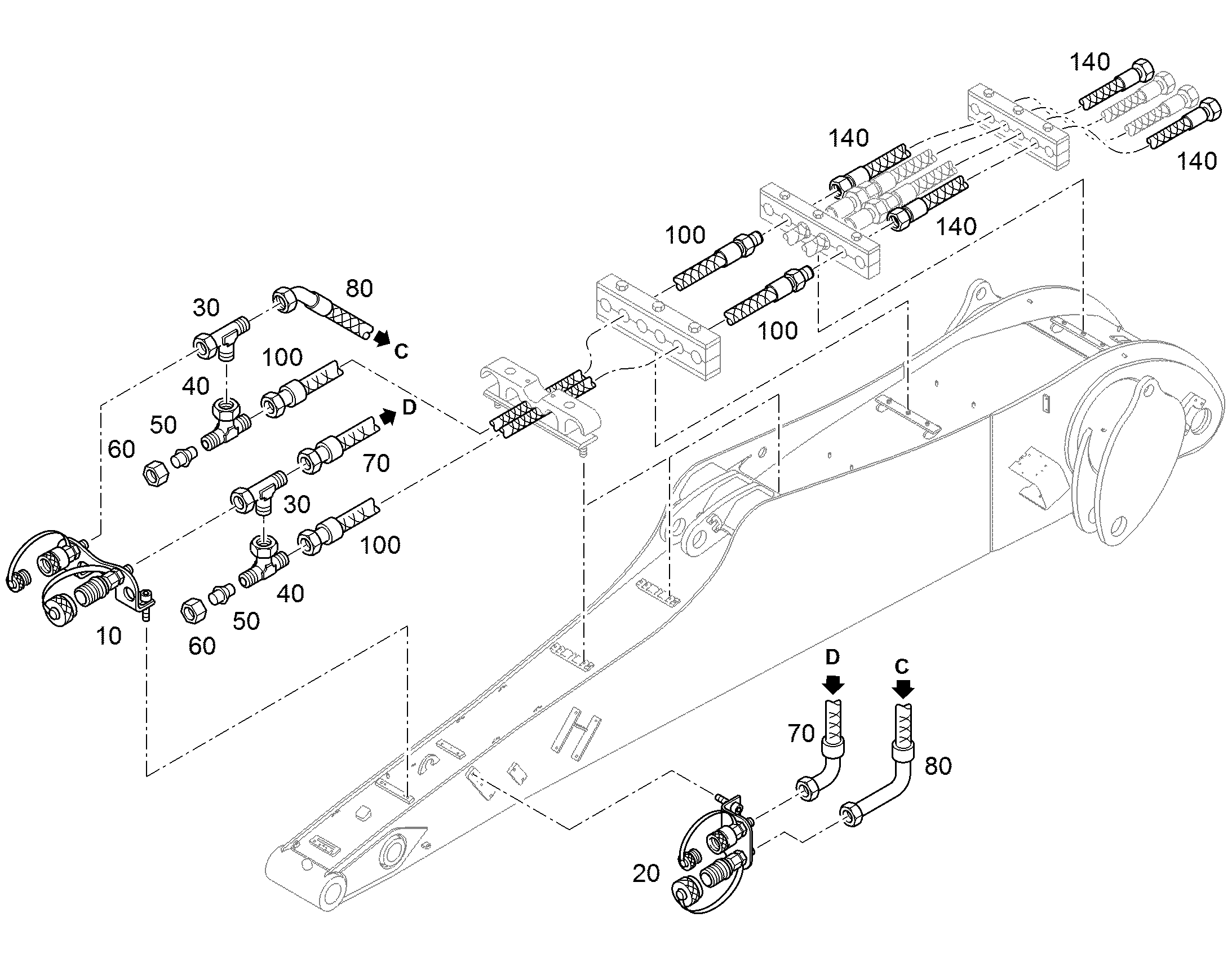 ШЛАНГ 12X560 10354543 LIEBHERR