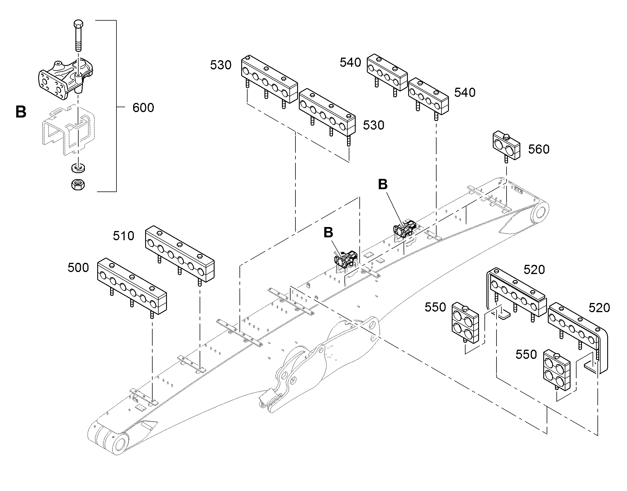 СКОБА HRRL 4 38 25-38-2x38 94068293 LIEBHERR