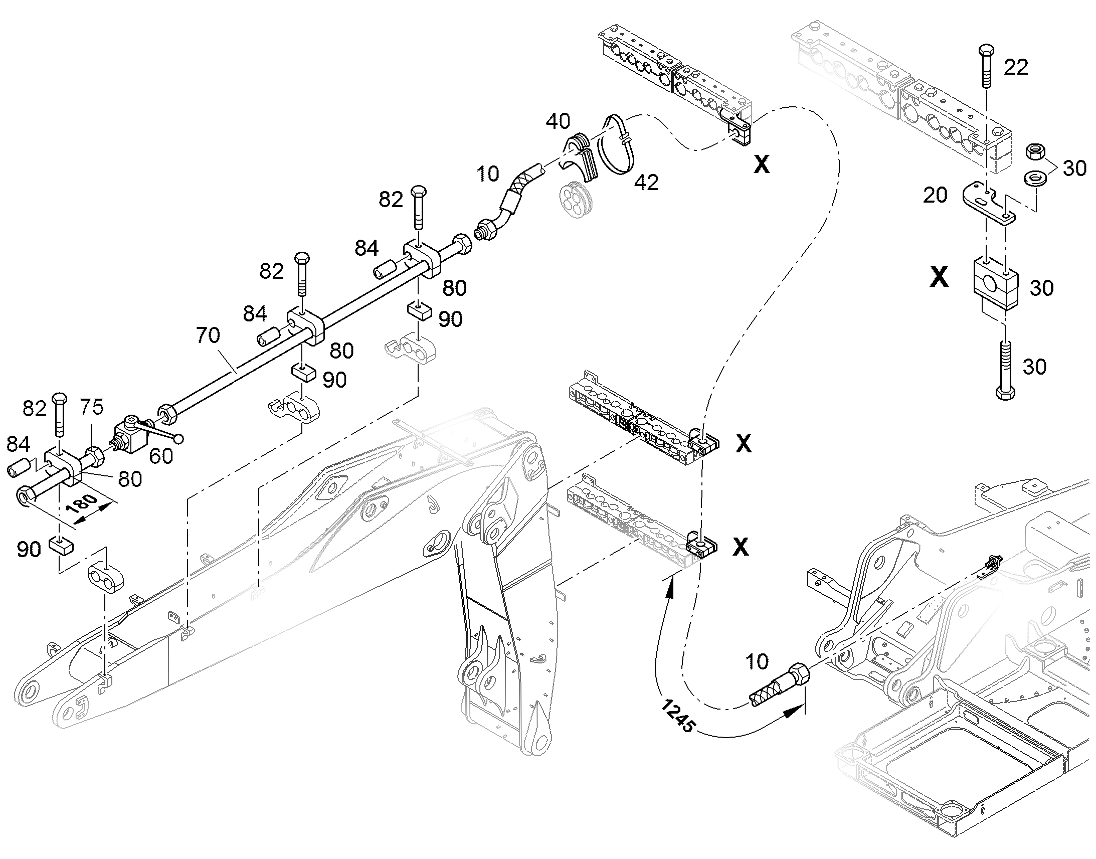 СКОБА ДЛЯ КРЕПЛЕНИЯ ШЛАНГА 49 9628491 LIEBHERR