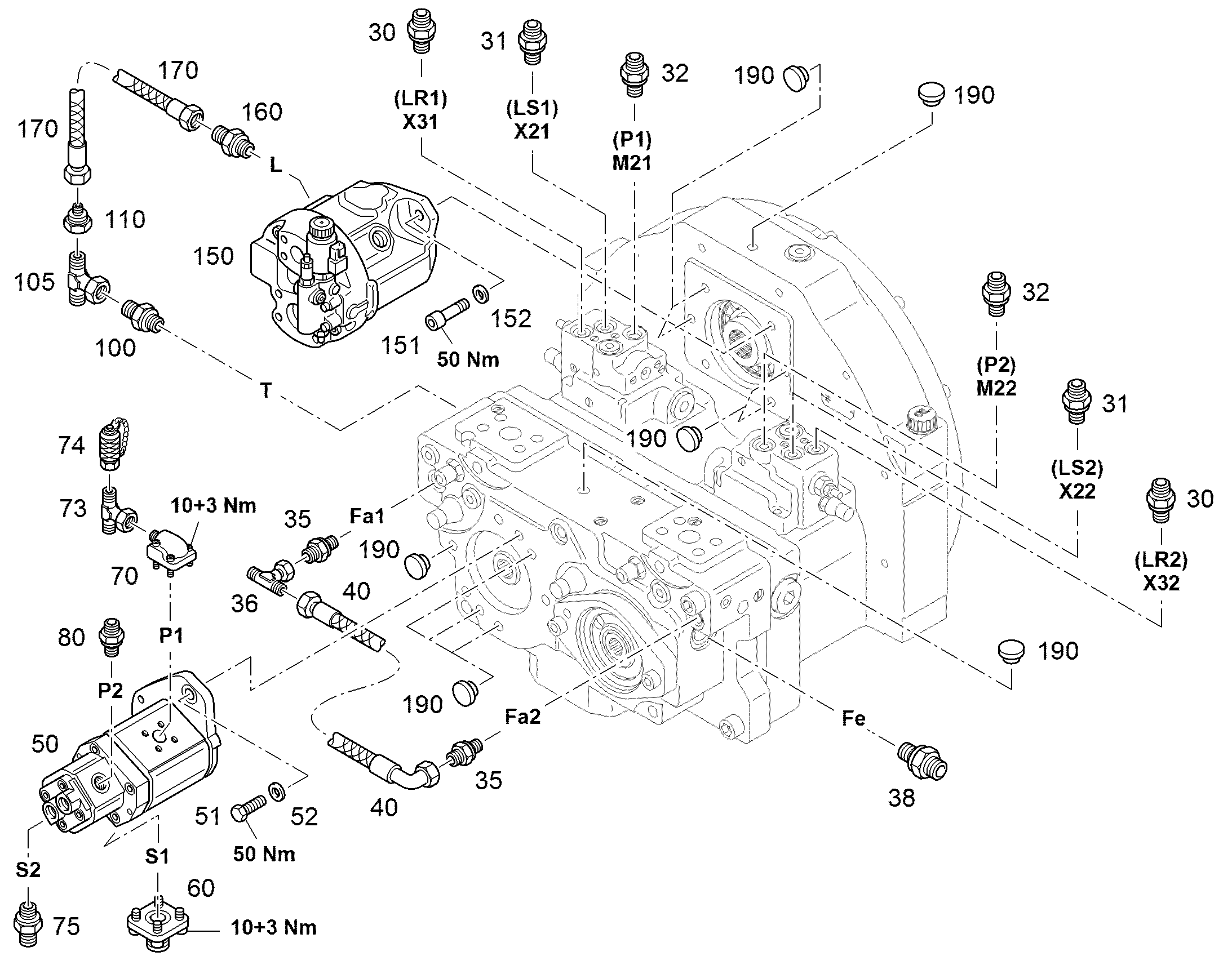 НАСОС АКСИАЛЬНОПОРШНЕВОЙ A10VO 28cm³/U 11622893 LIEBHERR