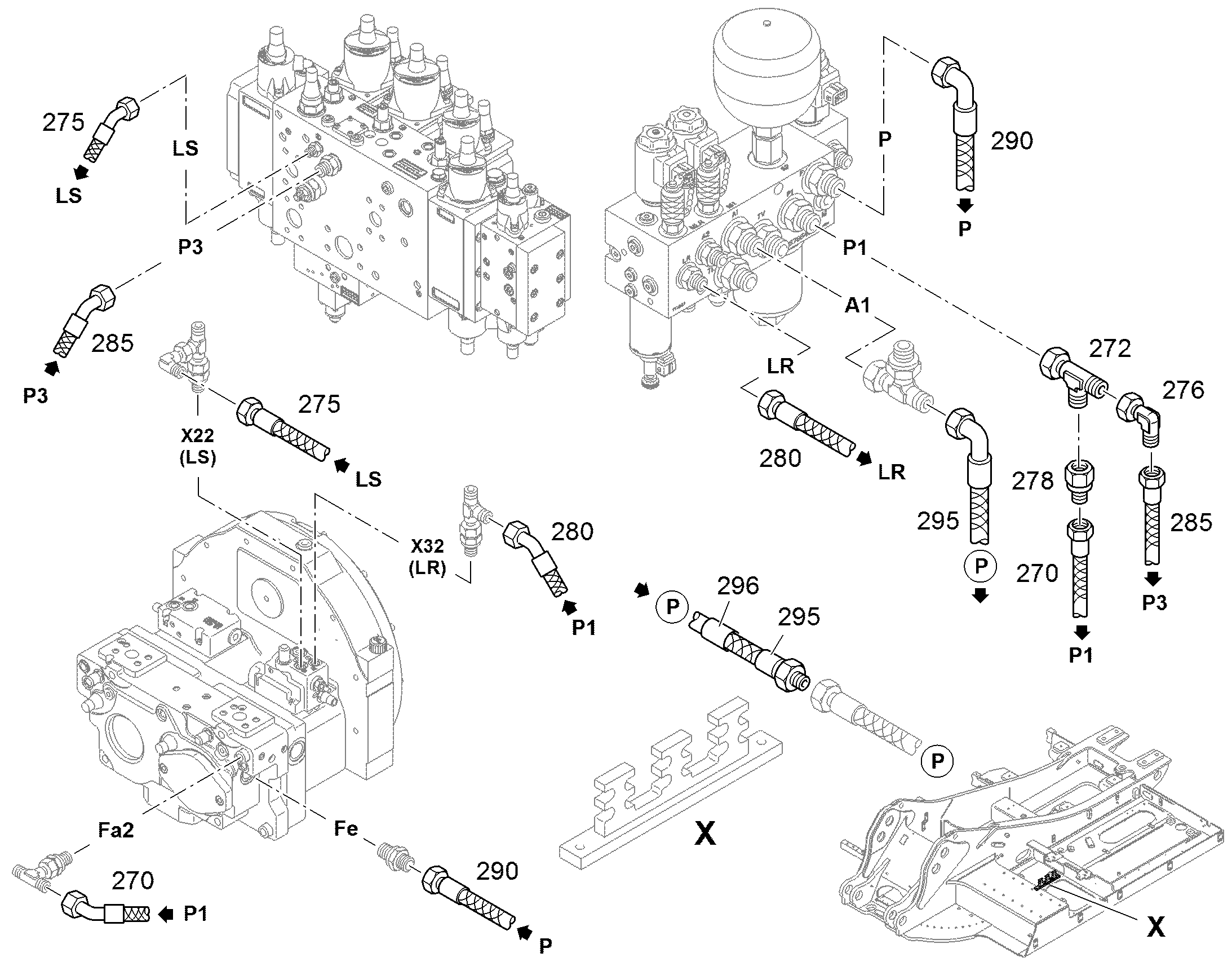ШЛАНГ 6X1350 10298583 LIEBHERR