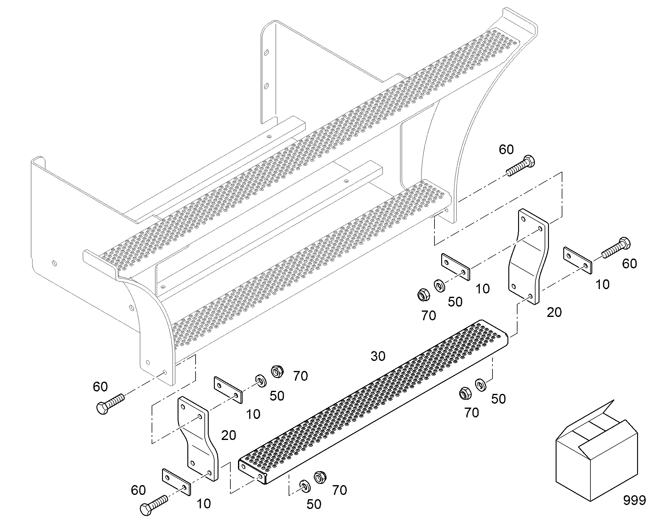SMALL PARTS SET ACCESS LADDER 12943912 LIEBHERR