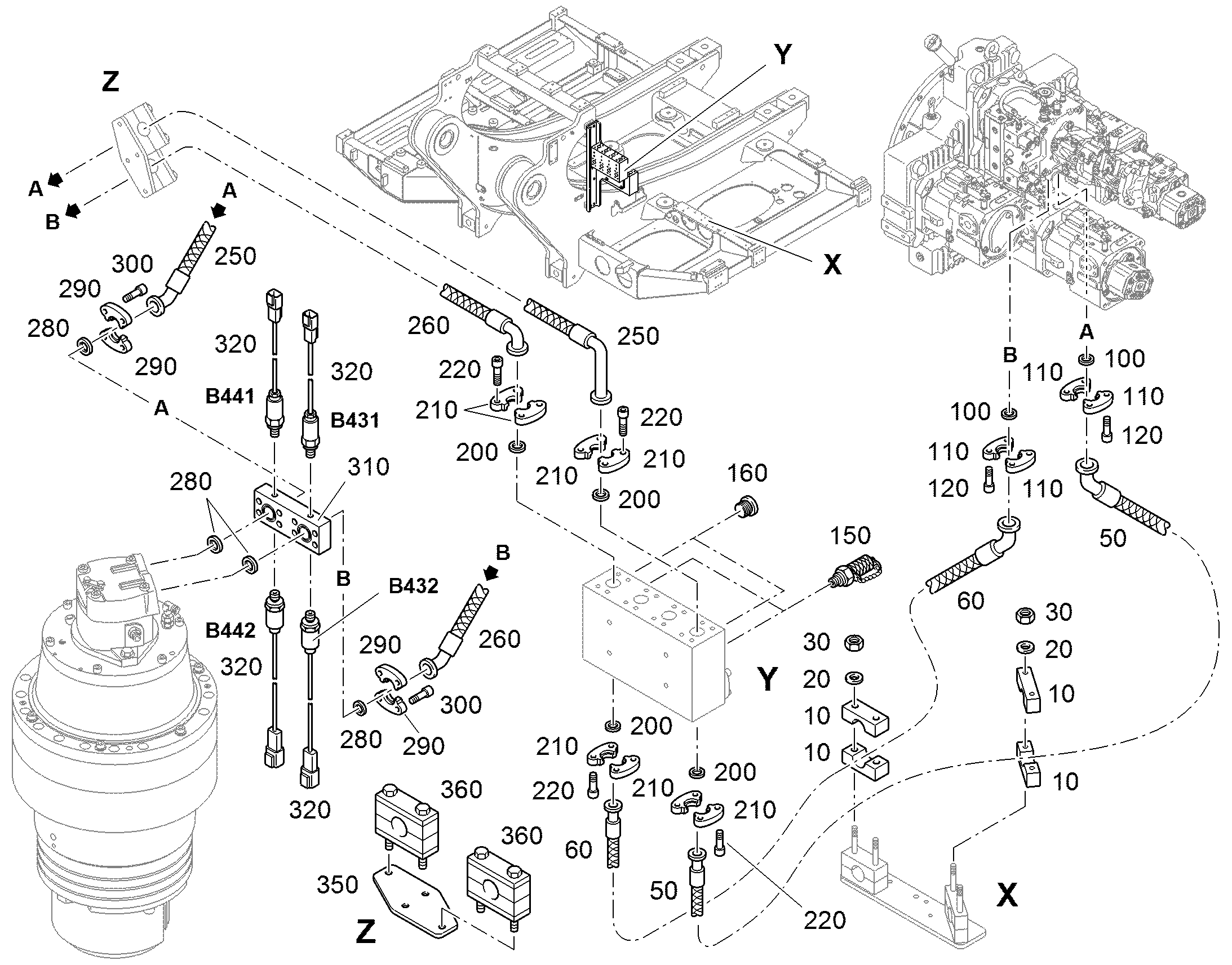 ХОМУТ ПРОВОДОВ S 4 G 48,3 9636735 LIEBHERR