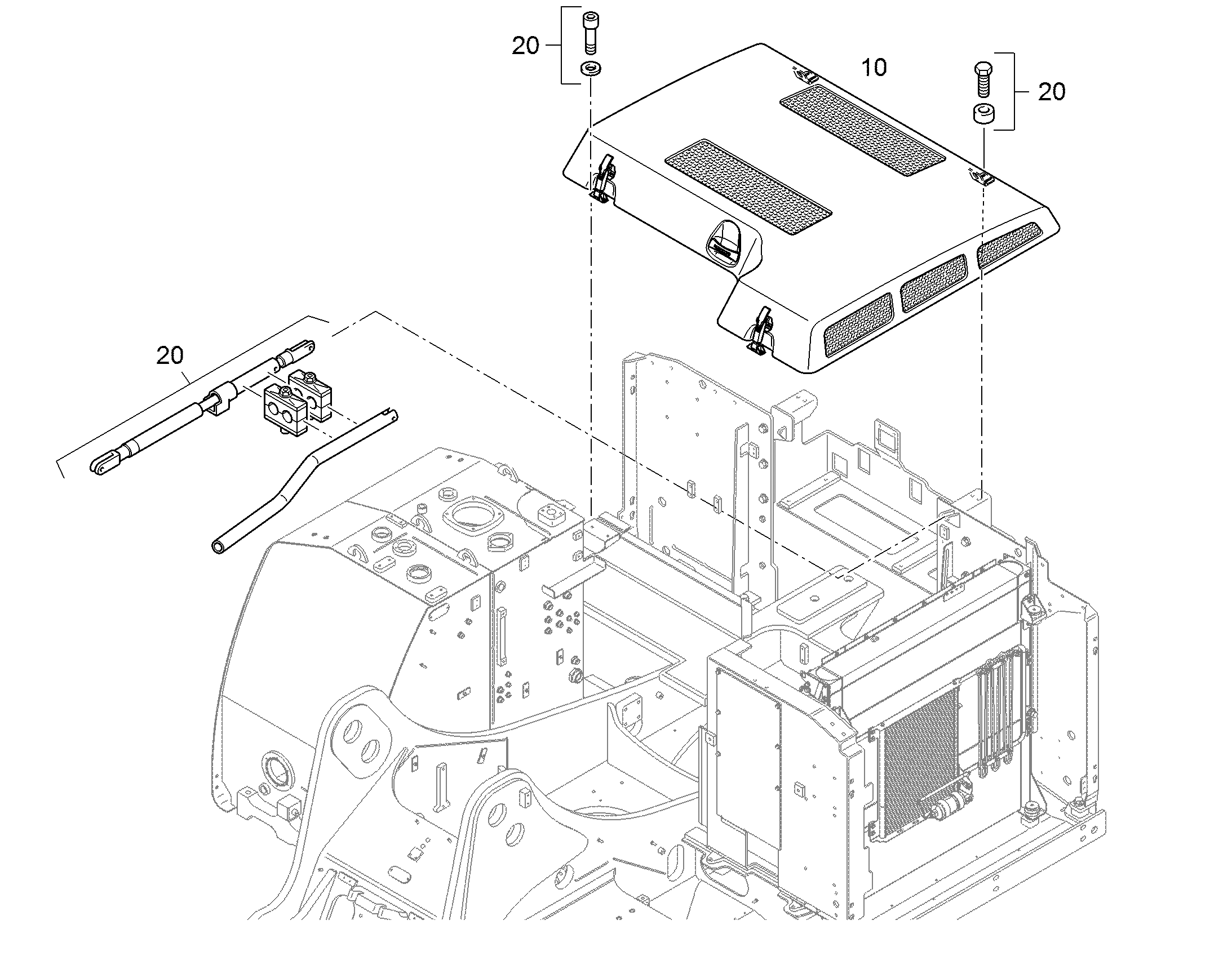 КАПОТ ДВИГАТЕЛЯ 94044027 LIEBHERR