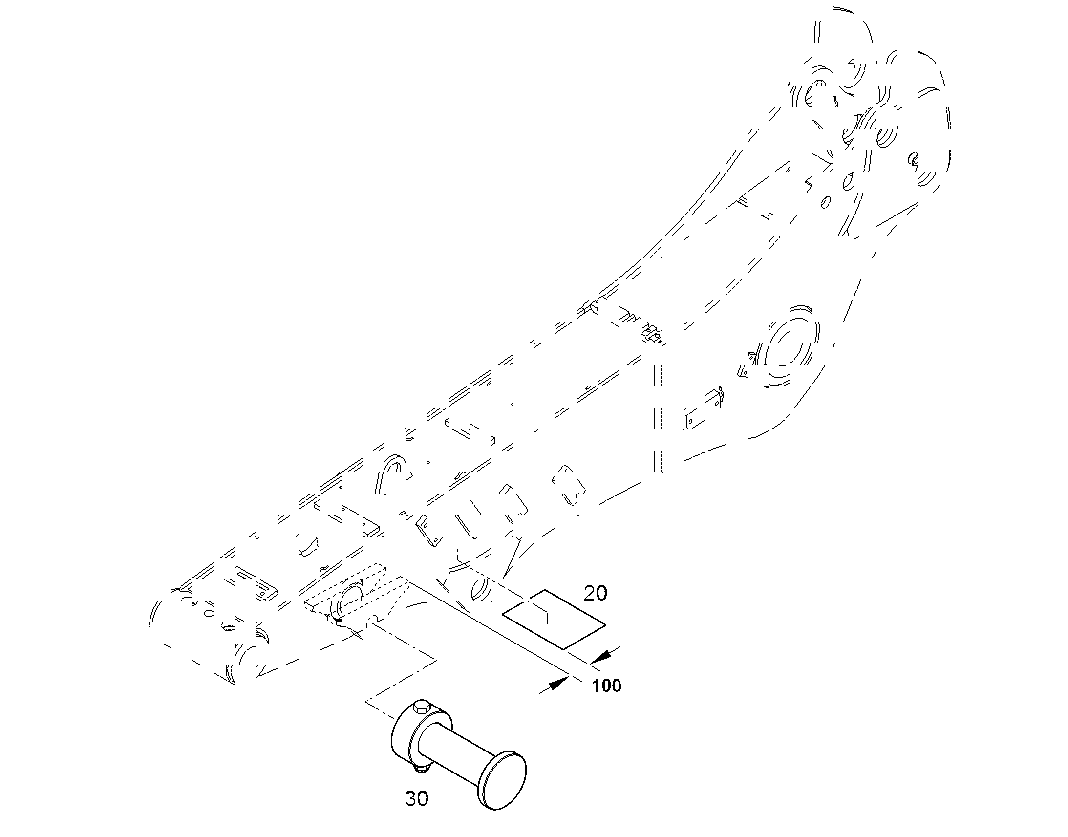 УКАЗАТЕЛЬНАЯ ТАБЛИЧКА LASTHEBEPUNKT 150mmX105mm 94011799 LIEBHERR
